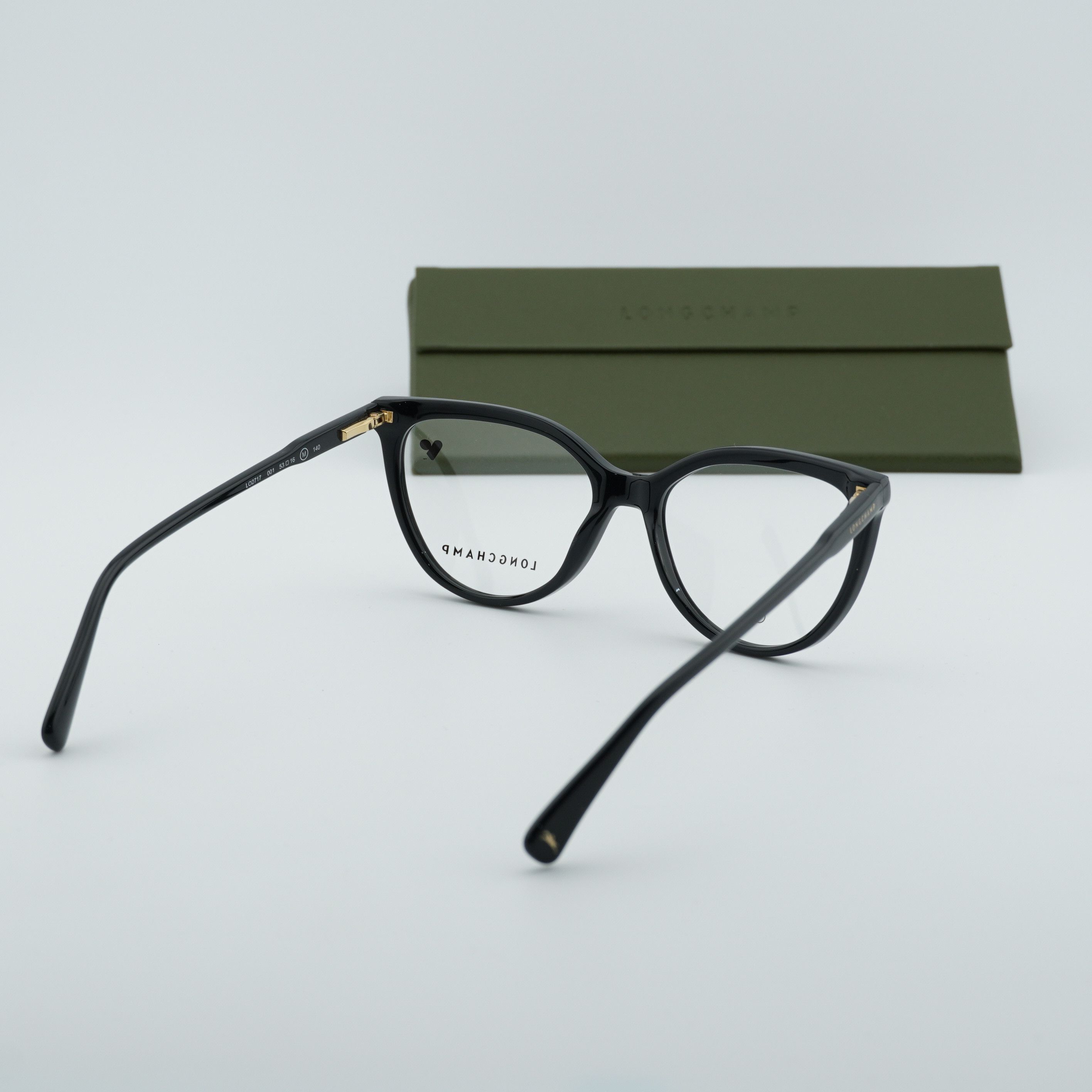 Longchamp Longchamp LO2717 001 Eyeglasses Black 53mm Cat Eye Frame Size ONE SIZE - 10 Thumbnail