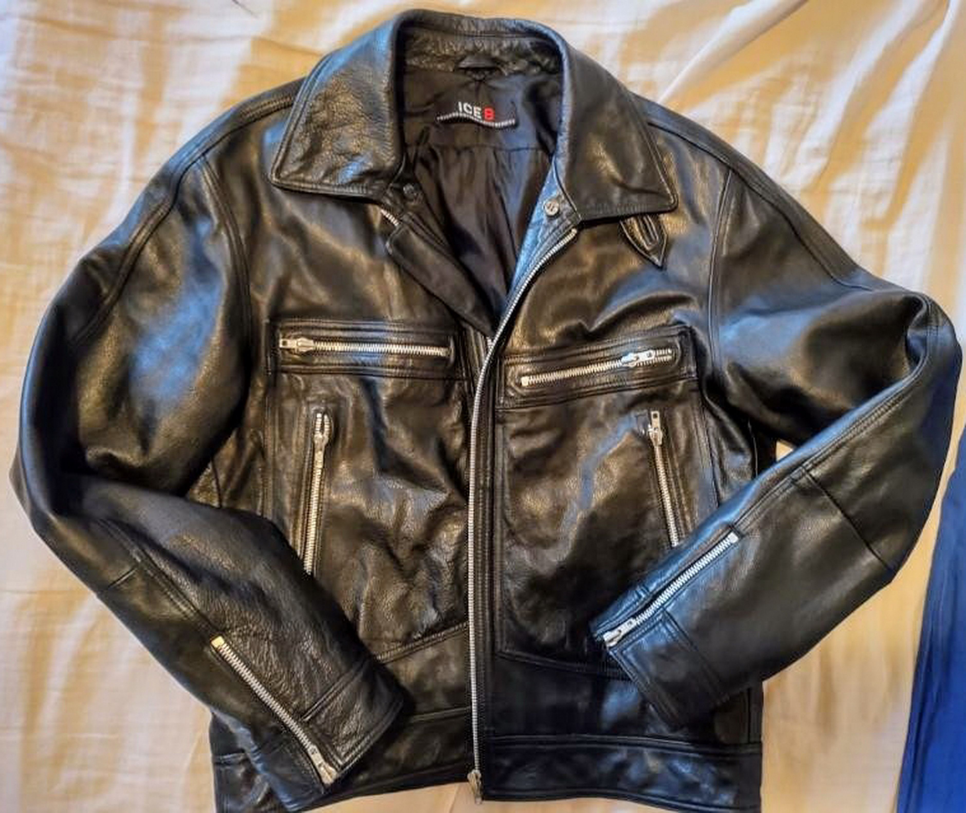 Iceberg ICEBERG Leather Jacket Italy Size US L / EU 52-54 / 3 - 1 Thumbnail
