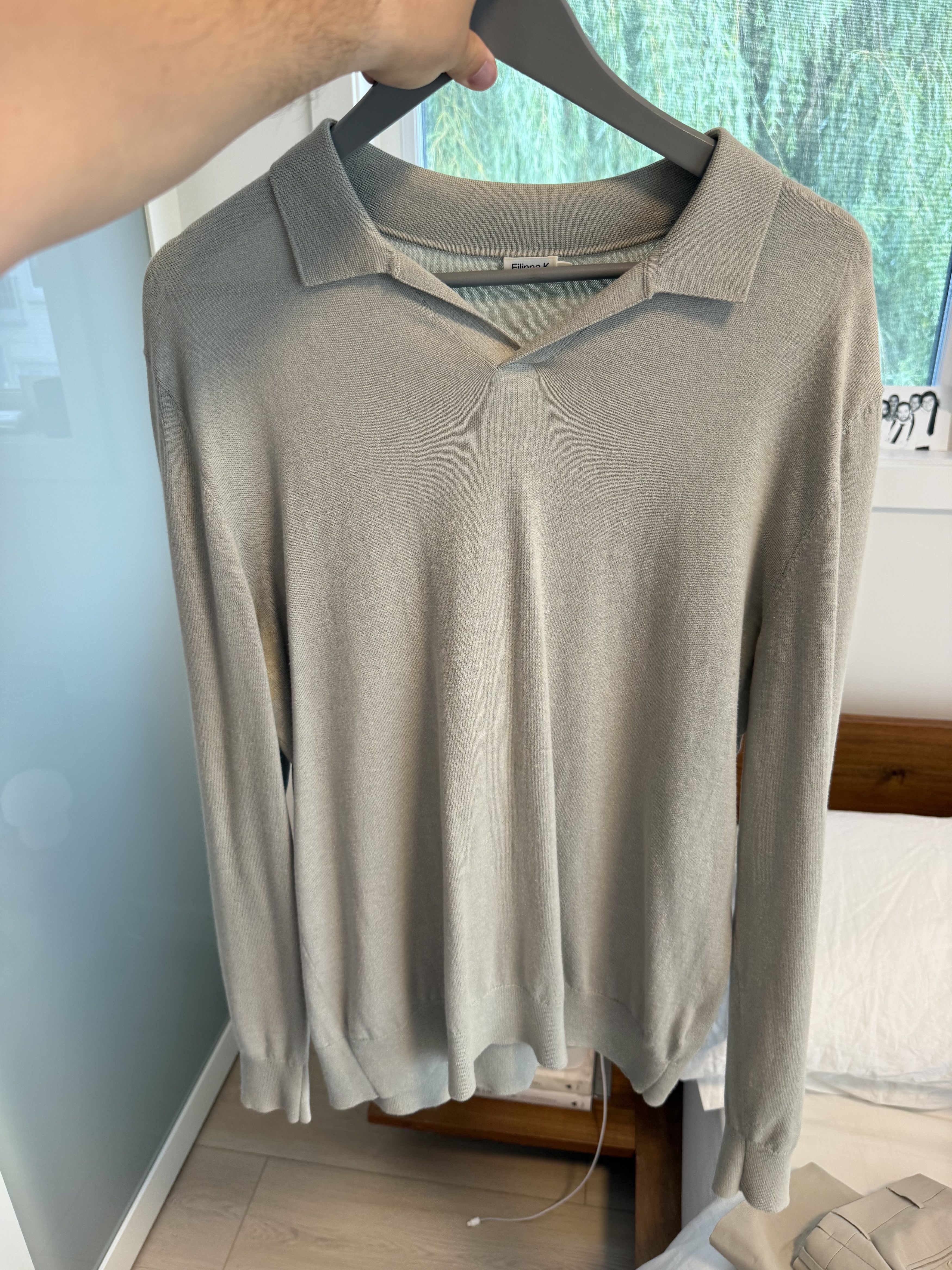 Filippa K Filippa K - Mens Grey Polo Size US L / EU 52-54 / 3 - 1 Thumbnail