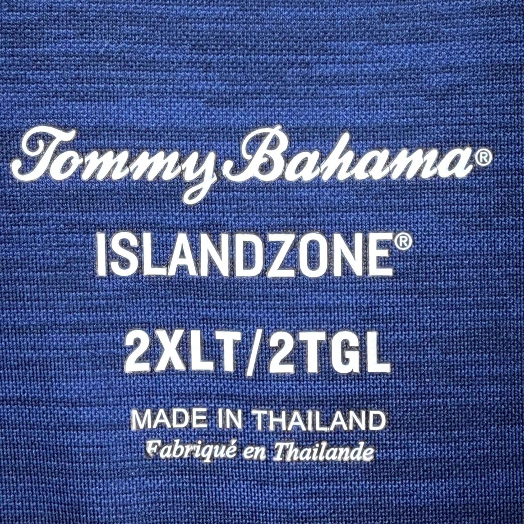 Tommy Bahama Tommy Bahama IslandZone Polo Shirt Mens 2XLT Tall Blue Leaf Pattern Short Sleeve 3-Button Placket Size US XXL / EU 58 / 5 - 3 Thumbnail