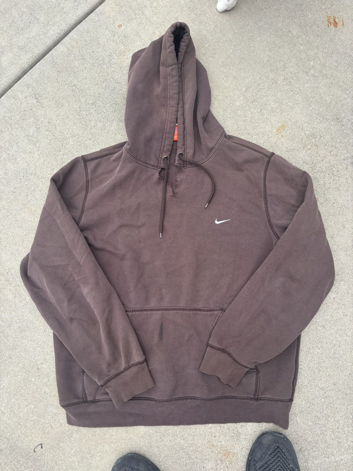 Japanese Brand × Nike × Vintage Vintage Brown Nike hoodie Y2K Size US L / EU 52-54 / 3 - 1 Thumbnail