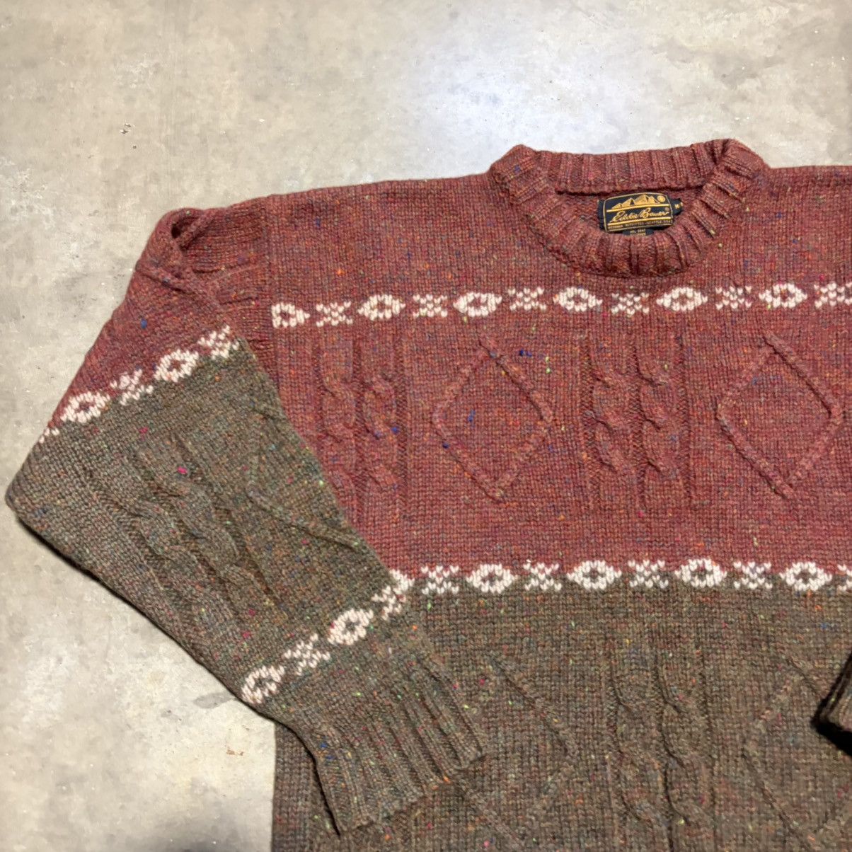 Eddie Bauer Vintage Eddie Bauer Wool Sweater Cable Knit Fair Isle Chunky Size US M / EU 48-50 / 2 - 3 Thumbnail