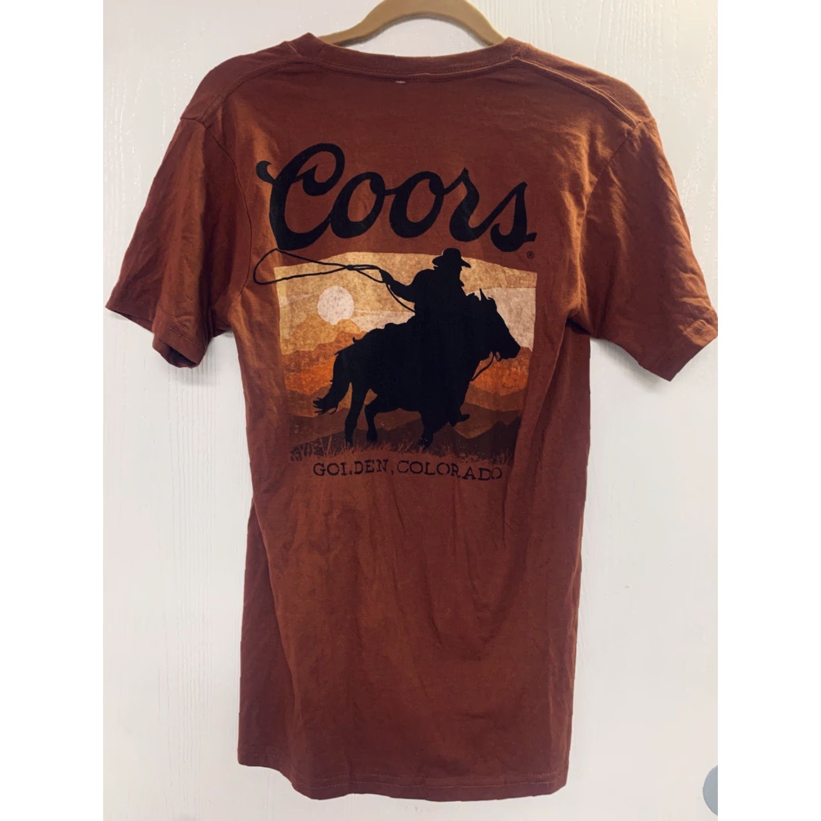 Vintage Coors Light Shirt Men Brown Short Sleeve Crew Neck Logo T-Shirt Small Nwt Size US S / EU 44-46 / 1 - 5 Thumbnail