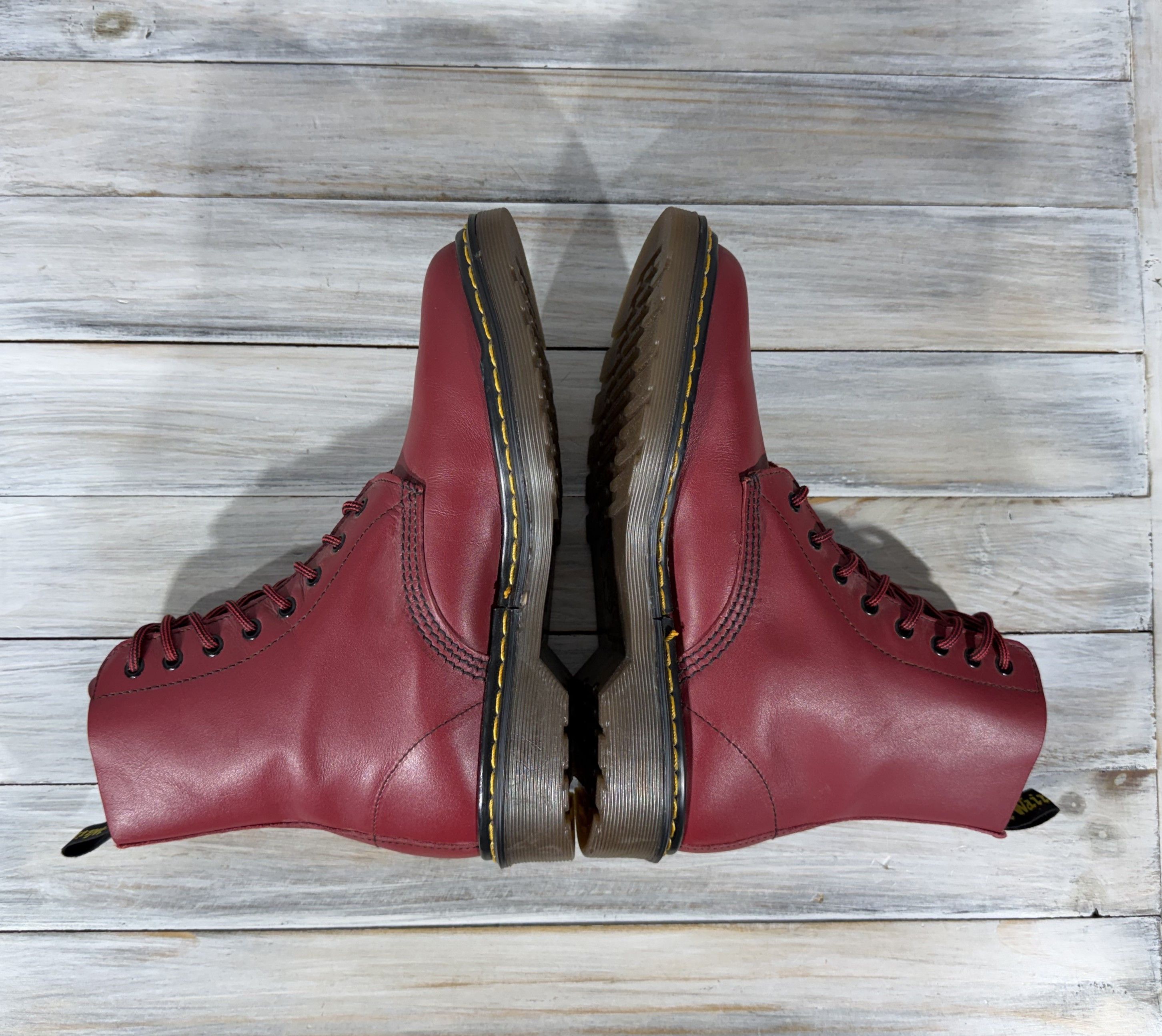 Dr. Martens Dr MARTENS Y552 Cherry Red Made In England Leather Boots Size US 7 / IT 37 - 7 Thumbnail
