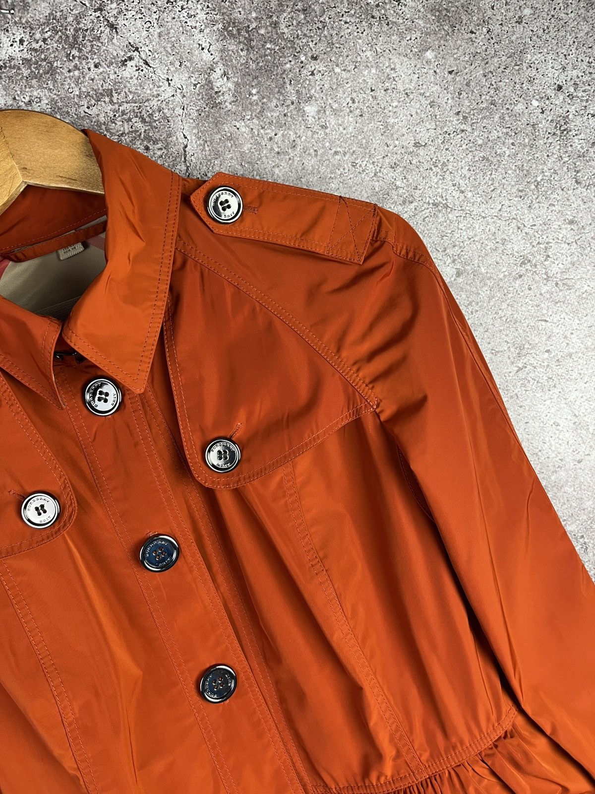 Burberry Burberry Brit Orange Trench Coat Nova Check Lightweight Size S / US 4 / IT 40 - 3 Thumbnail