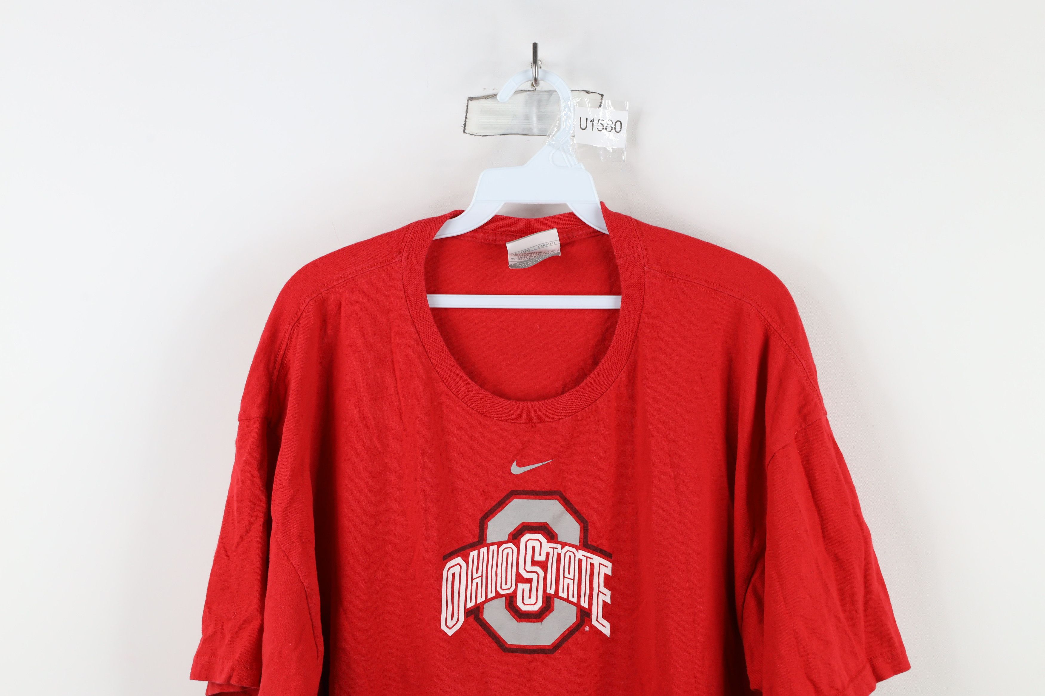 Nike × Vintage Vintage Nike Scott Mini Swoosh Ohio State University T-Shirt Size US XL / EU 56 / 4 - 2 Thumbnail