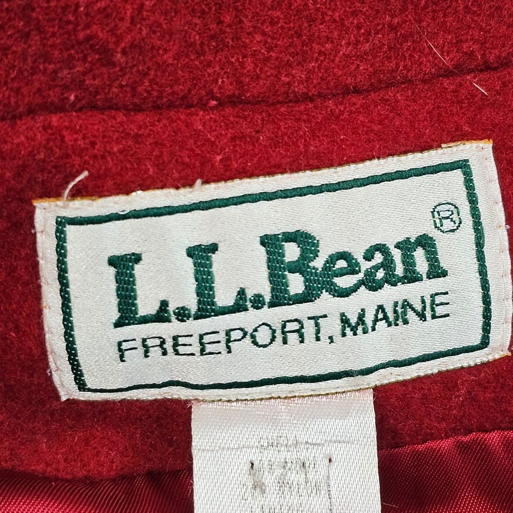 Vintage VINTAGE L.L. Bean Jacket Womens 14 Pea Coat Wool Red Navy Lining Pockets Made in USA Mens/Womens Size XL / US 12-14 / IT 48-50 - 3 Thumbnail