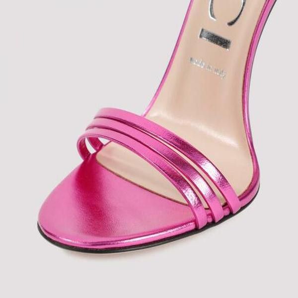 Gucci o1s1wg110125 Metallic Sandals in Pink Size US 5 / IT 35 - 3 Thumbnail