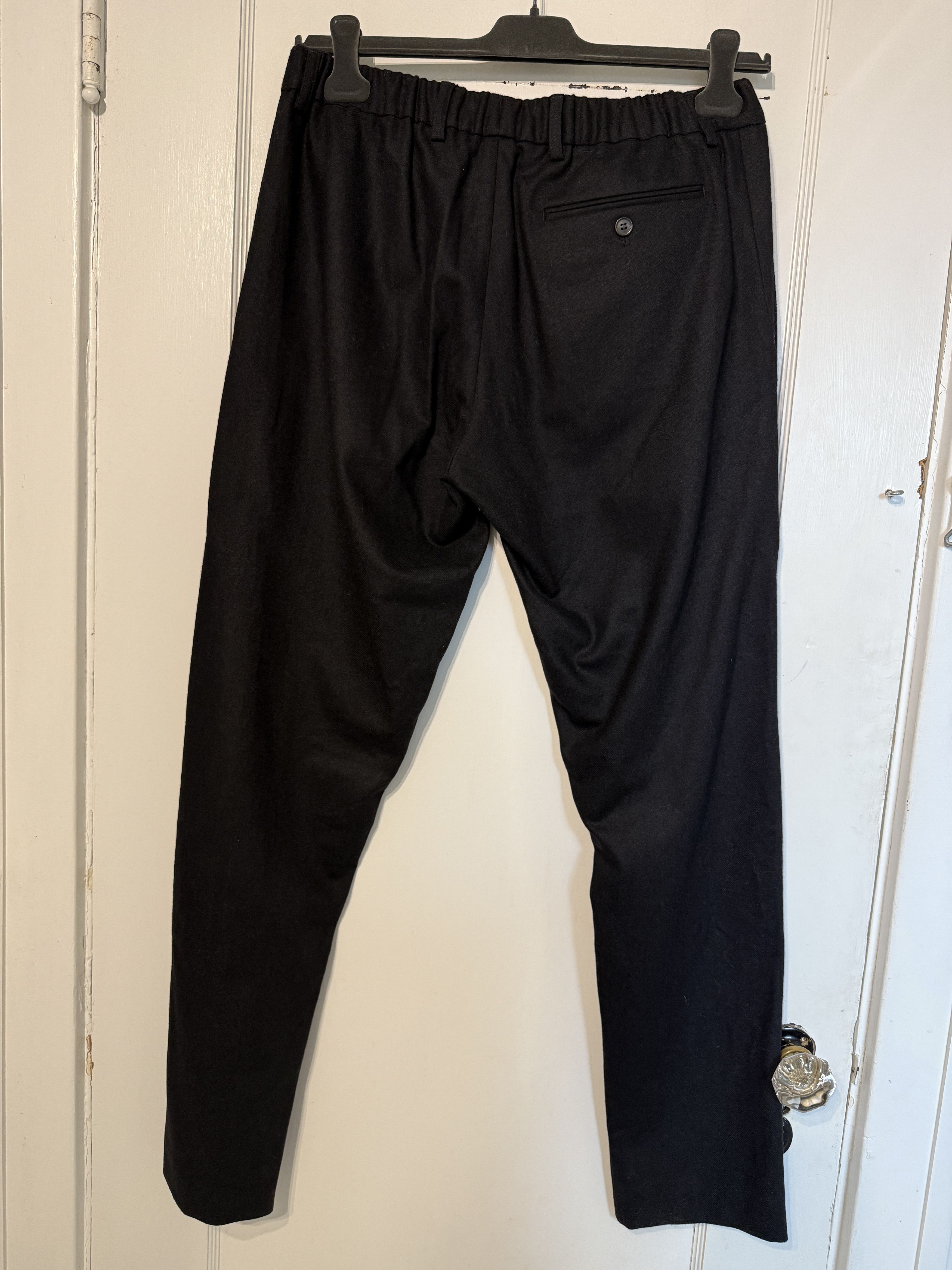 Stephan Schneider Black Wool-Cotton-Nylon Trousers Size US 34 / EU 50 - 3 Thumbnail