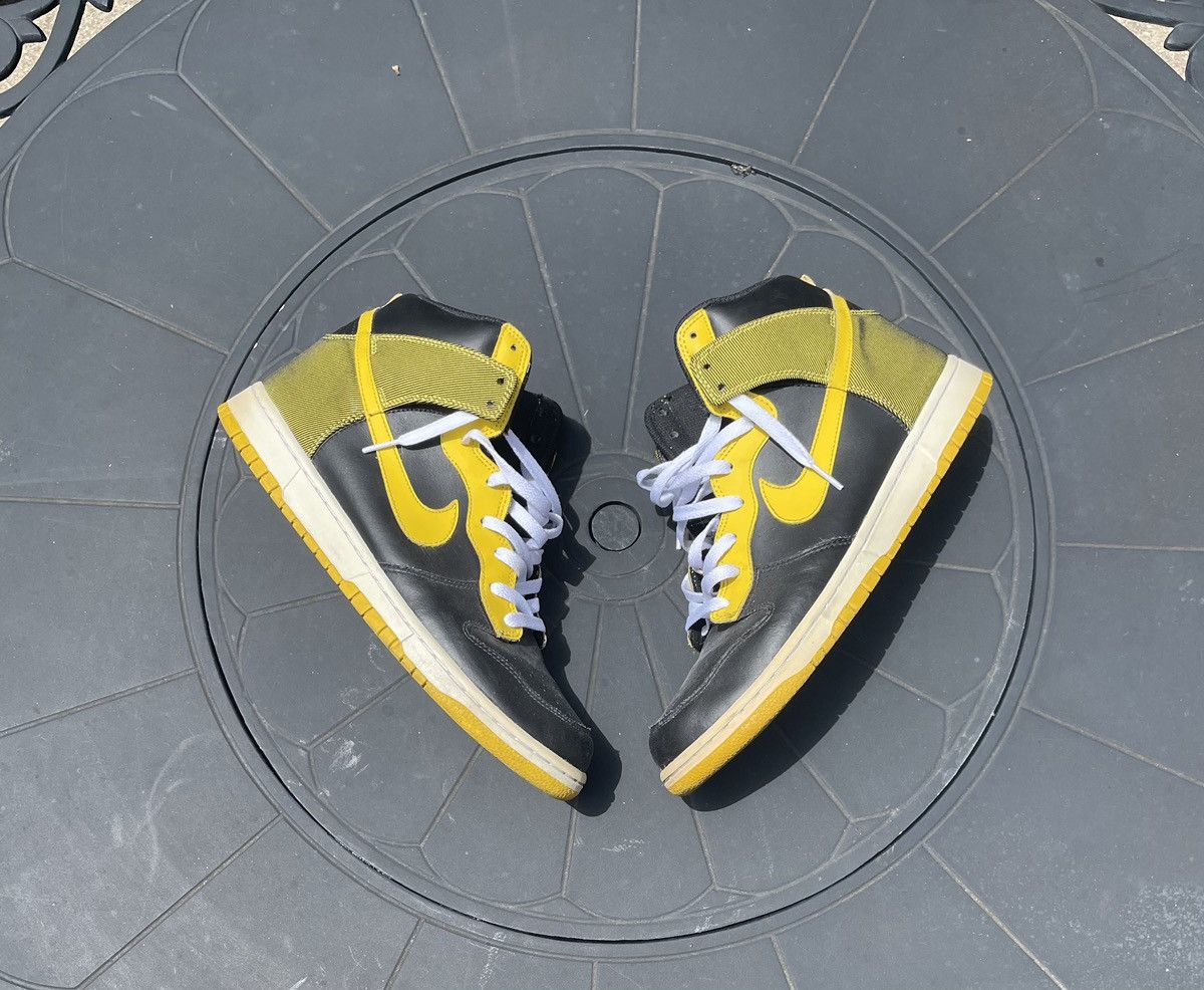 Nike × Vintage Nike Dunk High Black & Yellow Size US 11 / EU 44 - 1 Thumbnail
