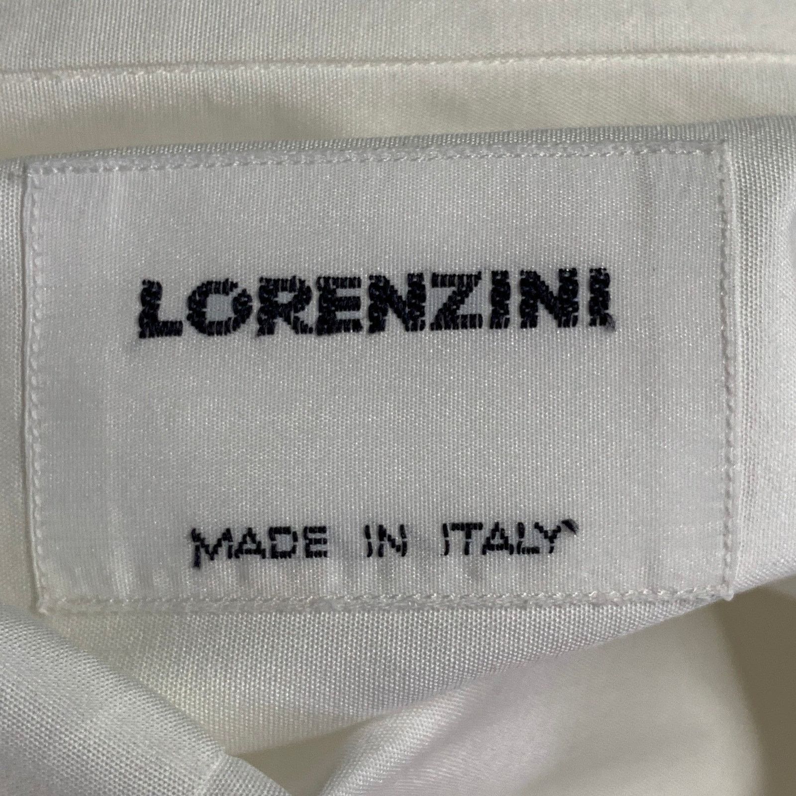 Other LORENZINI White Textured Cotton Tuxedo Long Sleeve Shirt Size 50R - 5 Thumbnail