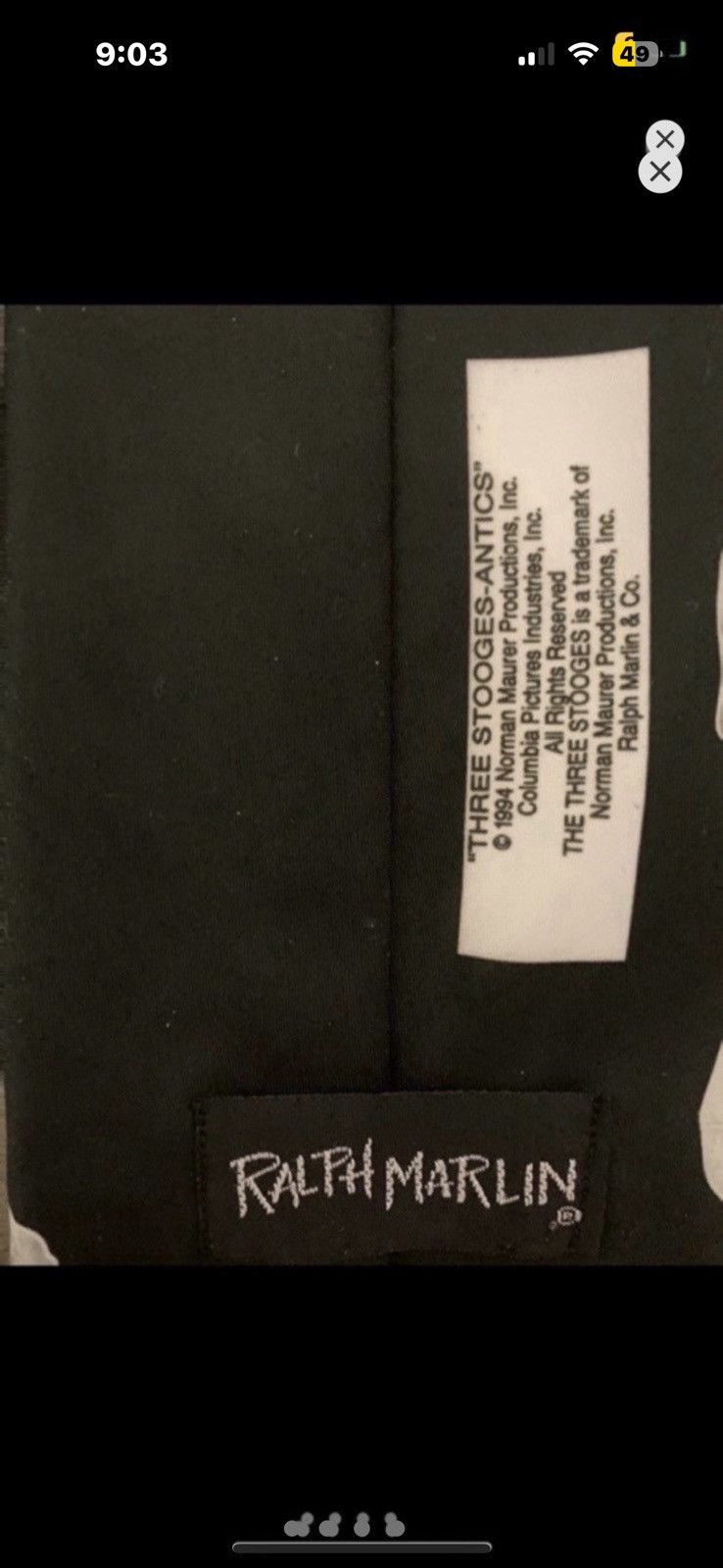 Vintage ***FINAL DROP***RARE 90s “THREE STOOGES” TIE RALPH MARTIN Size ONE SIZE - 5 Thumbnail