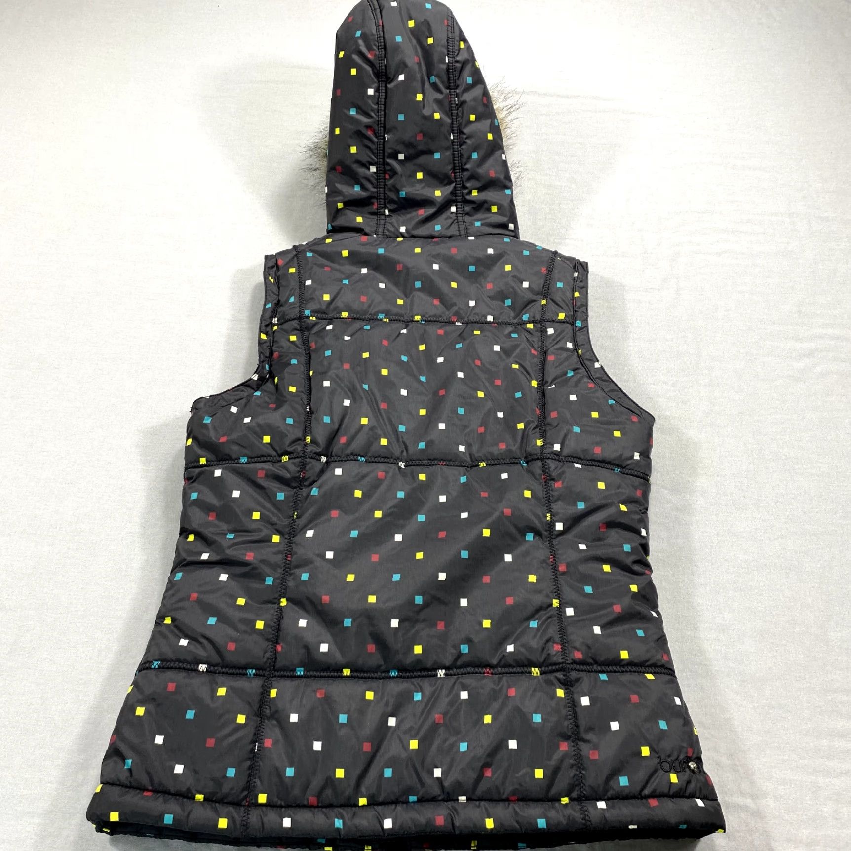Burton Burton Women's Vest Jacket Nylon Black Mid-Length Hooded Zip Pockets Winter All Seasons Polka Dot Size S / US 4 / IT 40 - 2 Thumbnail