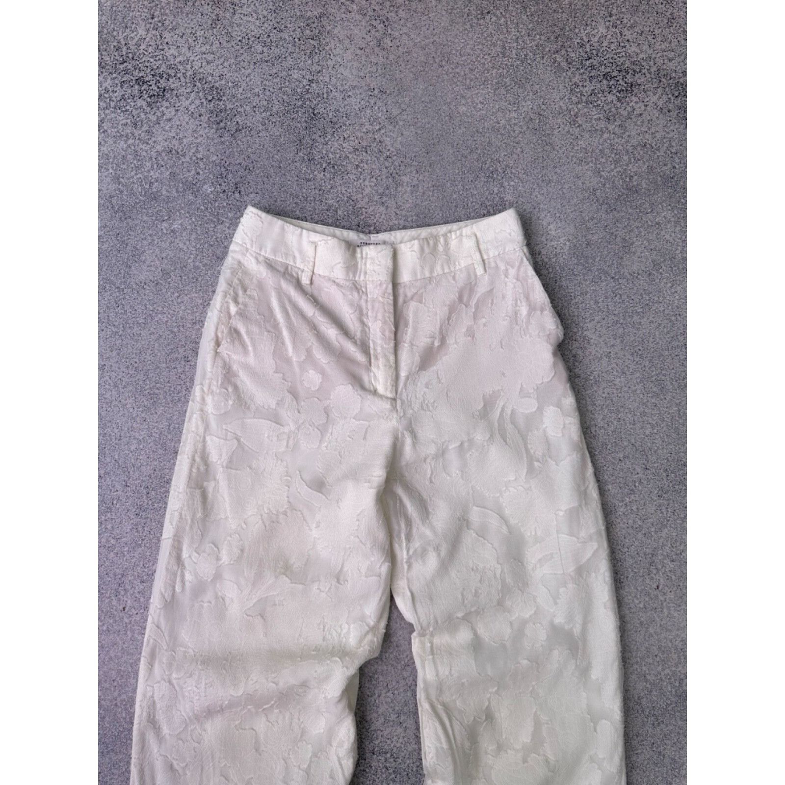 DOROTHEE SCHUMACHER VTG Dorothee Schumacher Floral White Wide Leg Woman Pants Size 26" / US 2 / IT 38 - 4 Thumbnail