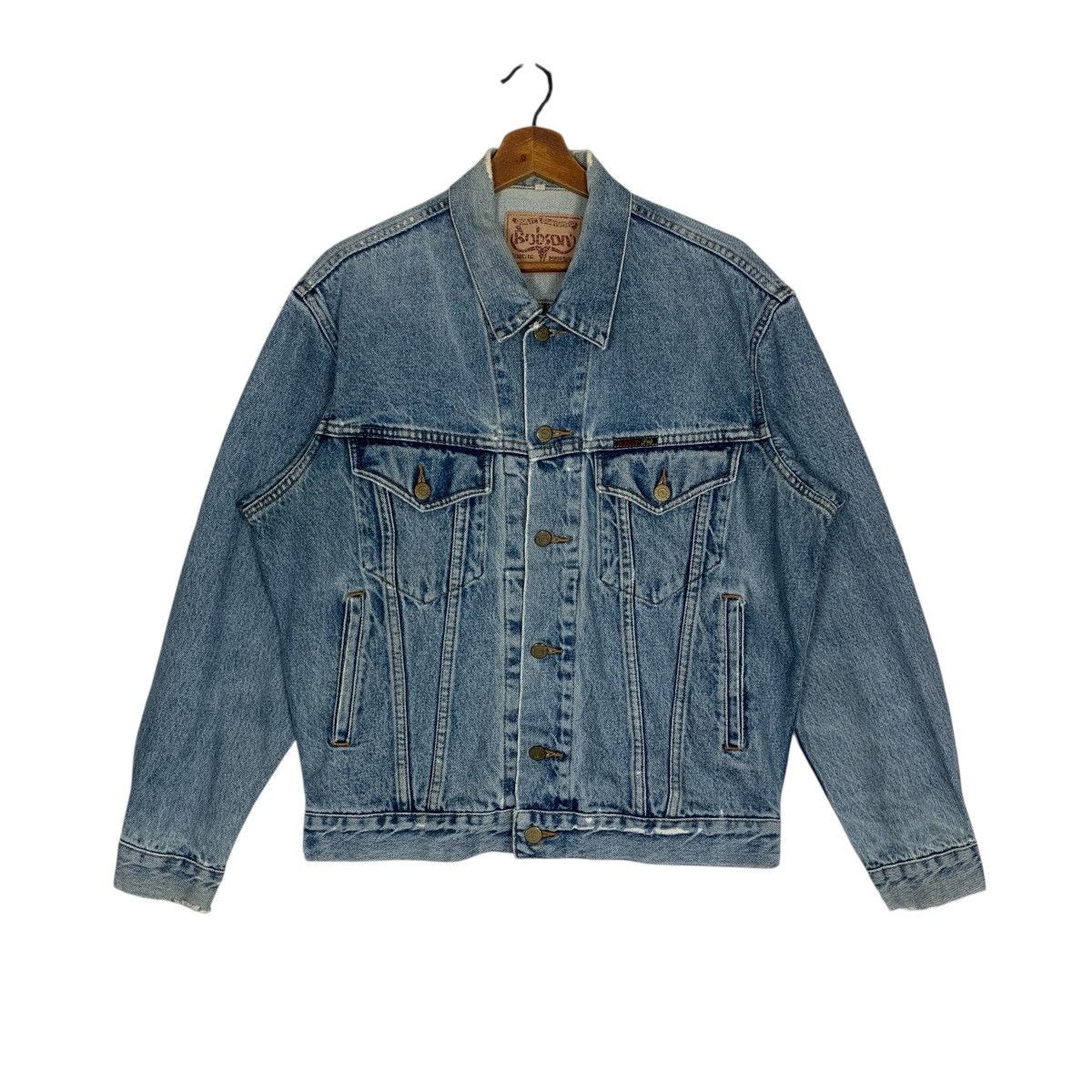 Japanese Brand × Vintage Vintage Distressed Bobson Denim JapaneseBrand Jacket Size US L / EU 52-54 / 3 - 1 Thumbnail