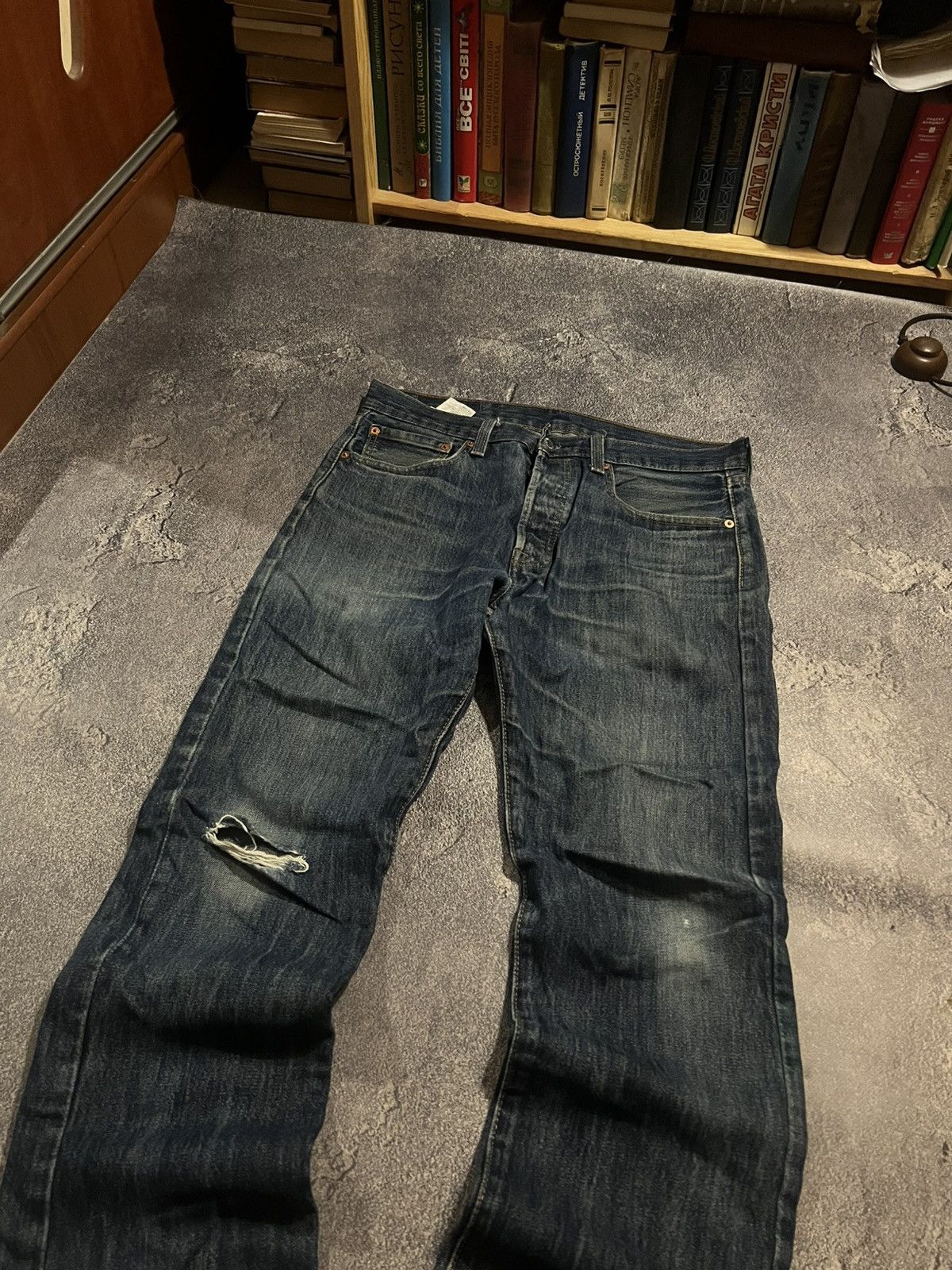 Vintage Distressed Vintage Levis Dark-Blue / Archive Relaxed Fit 90 Size US 32 / EU 48 - 2 Thumbnail