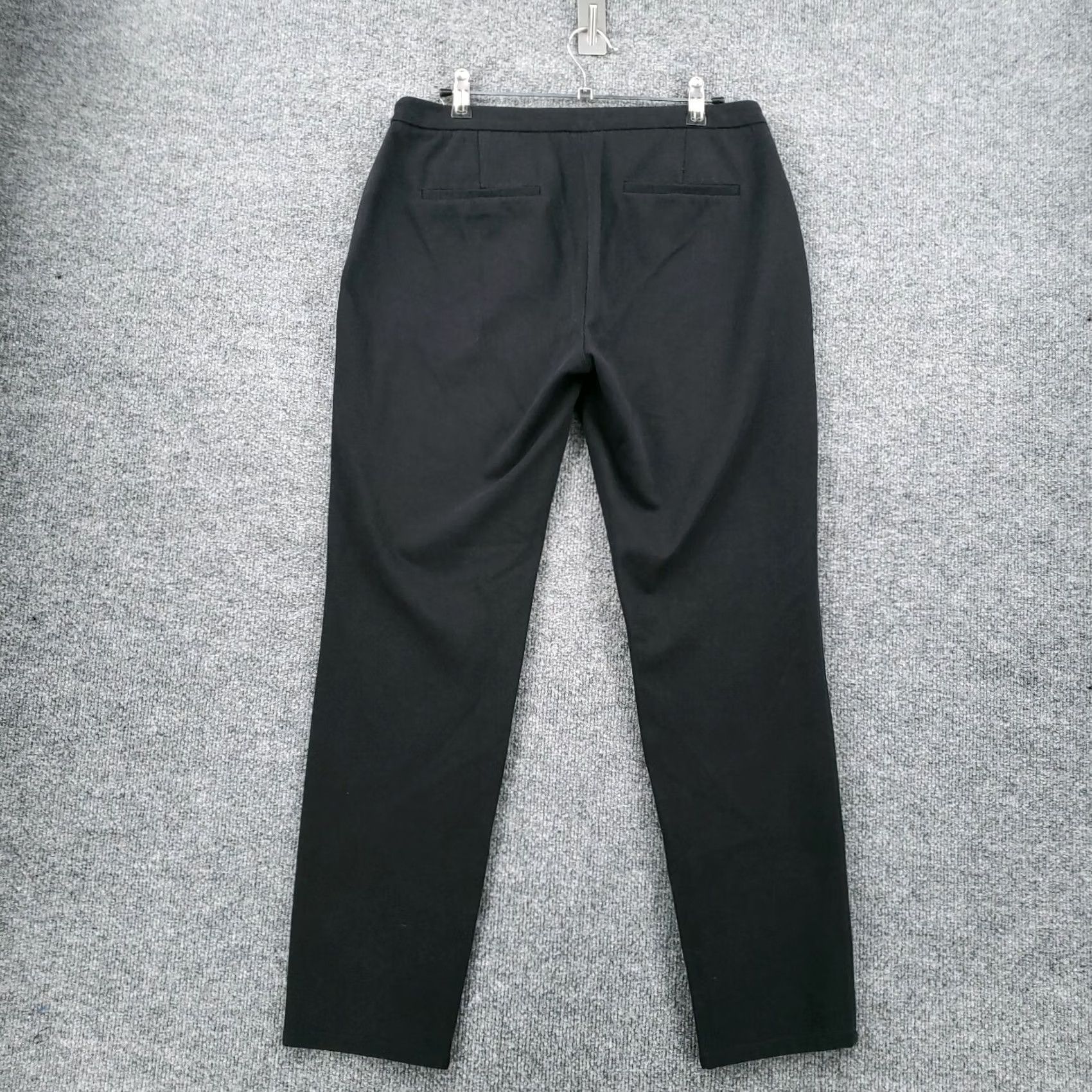 Talbots Talbots Pants Womens 12 Black Dalton Mid Rise Straight Zip Fly Stretch Trouser Size 34" / US 12 / IT 48 - 2 Thumbnail