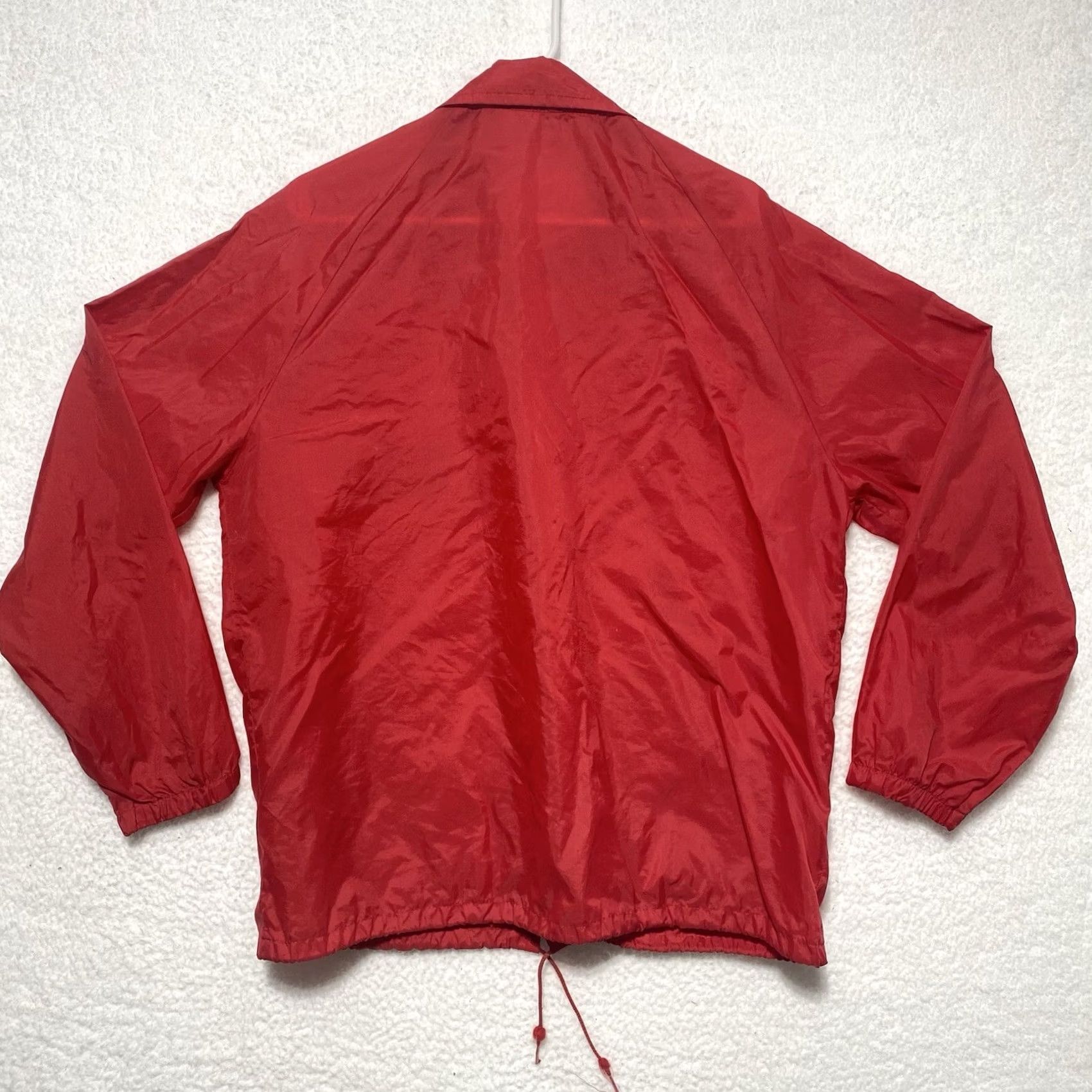 Vintage VINTAGE Tompkins Wearables Windbreaker Jacket L Red 80s Full Zip Mens Size US L / EU 52-54 / 3 - 2 Thumbnail