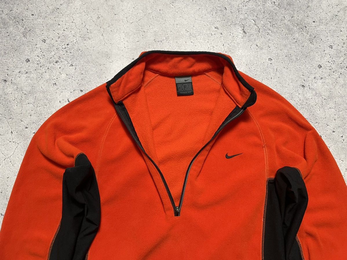 Nike × Vintage Vintage Fleece Jacket 1/2 Zip Pullover Nike Y2K Drill Swoosh Size US S / EU 44-46 / 1 - 6 Thumbnail