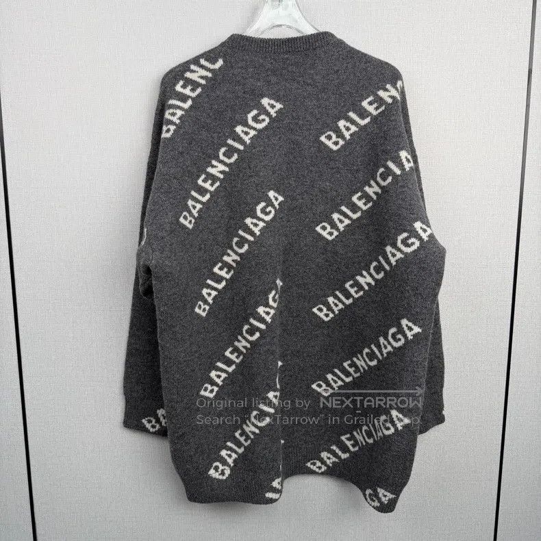 Balenciaga Balenciaga Fully Printed Logo Knit Sweater Size US XS / EU 42 / 0 - 5 Thumbnail
