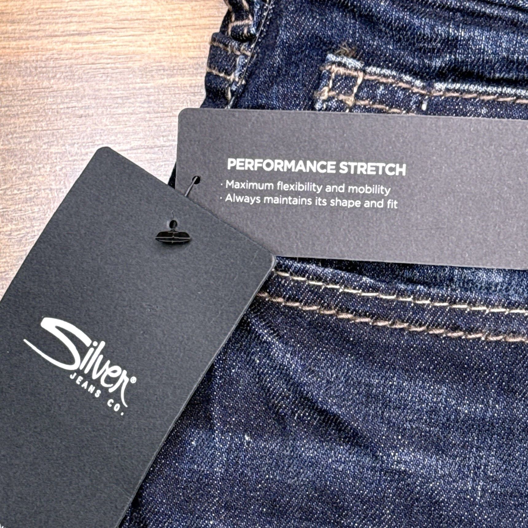 Silver Jeans Co. Silver Jeans Jeans Slim Straight Leg Stretch 32x32 Mens Button Zip Denim 5-Pocket Blue Medium Wash City Logo Size US 32 / EU 48 - 6 Thumbnail
