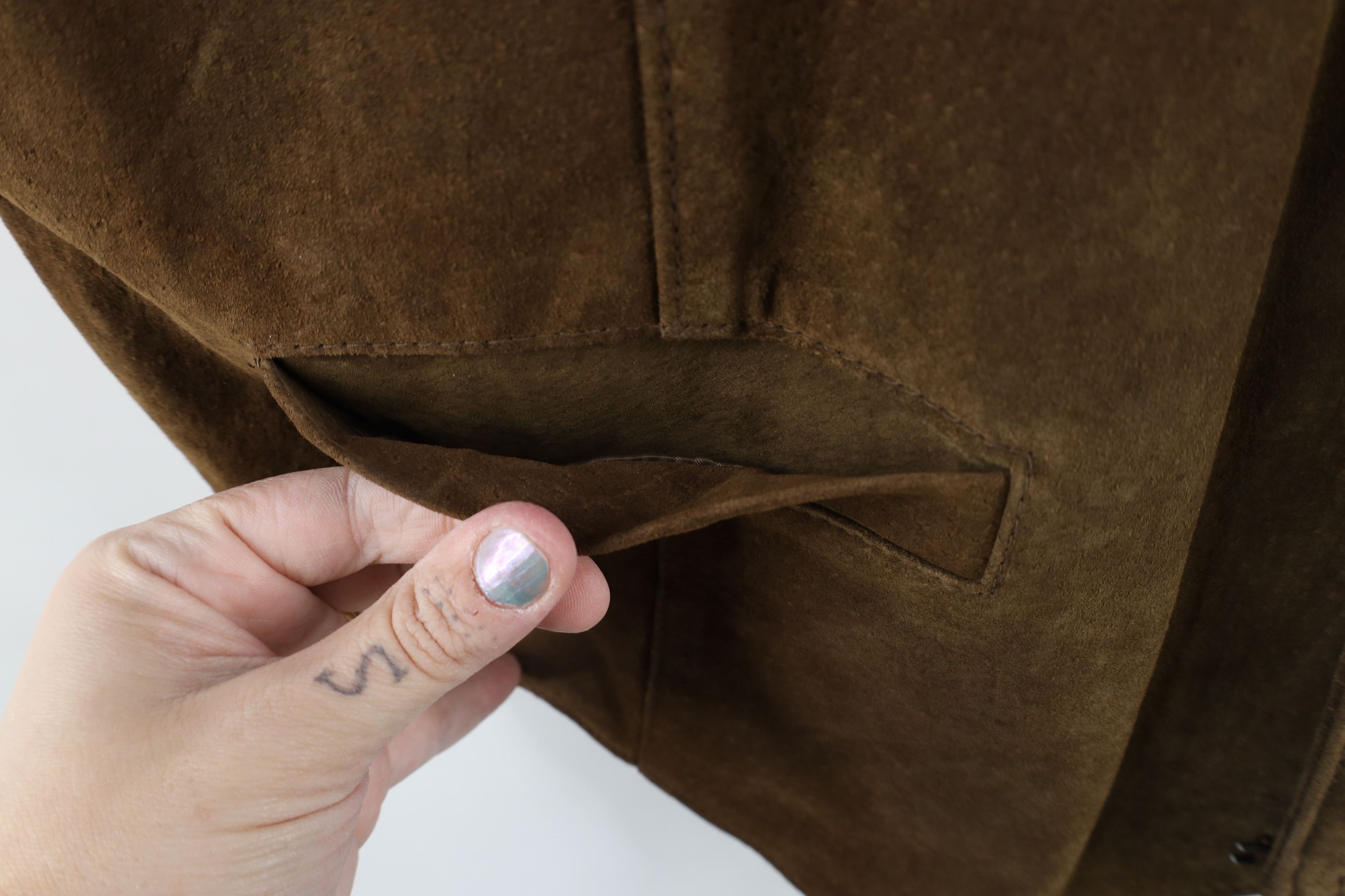 Vintage Vintage 90s Streetwear Leather Buckle Back Vest Jacket Brown Size US L / EU 52-54 / 3 - 4 Thumbnail
