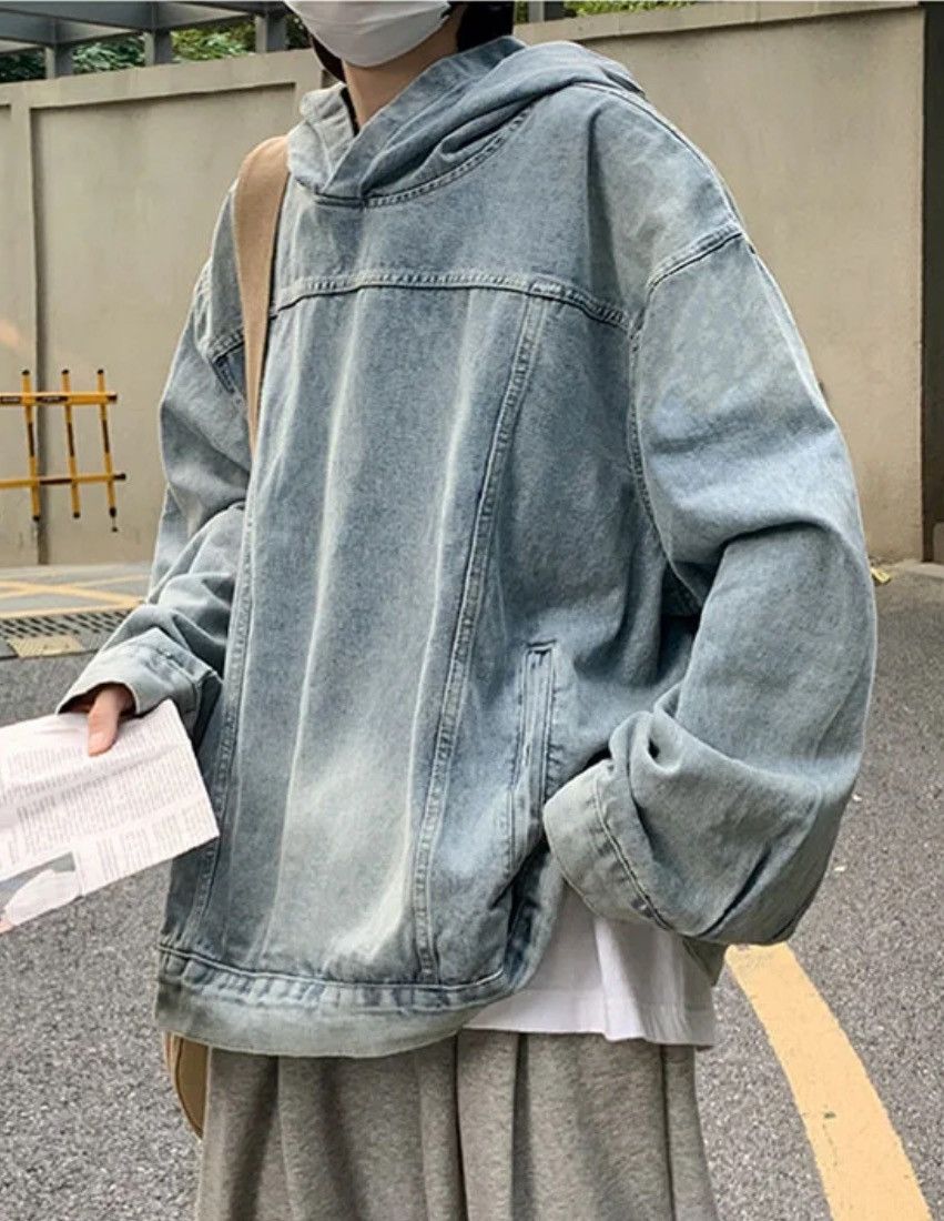 Japanese Brand × Vintage Y2K Oversized Hood Distressed Denim Pockets Hoodie Size US XL / EU 56 / 4 - 1 Thumbnail