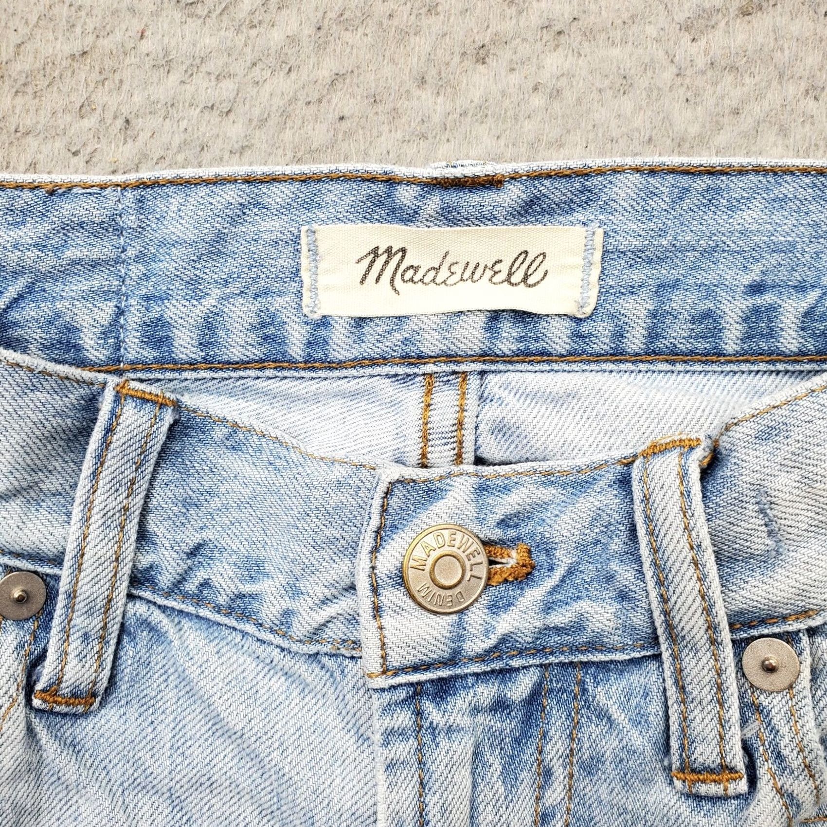 Madewell VINTAGE Madewell Straight Jeans Womens 25 Blue Denim 5-Pocket Denim Distressed Streetwear Jeans Womens 25 Size 42" / US 20 - 7 Thumbnail