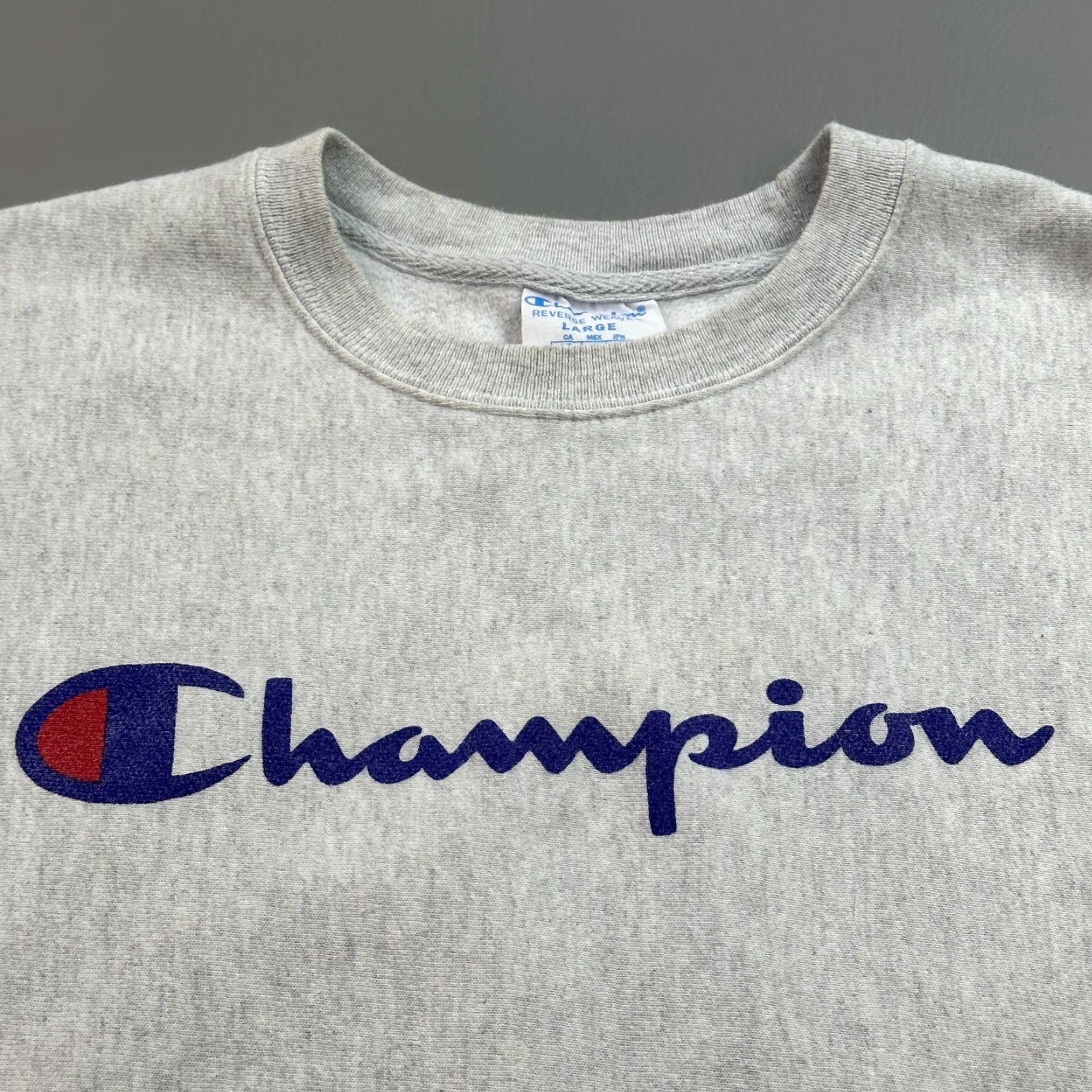 Champion Champion Reverse Weave Sweatshirt Mens Large Gray Script Logo Pullover Size US L / EU 52-54 / 3 - 4 Thumbnail
