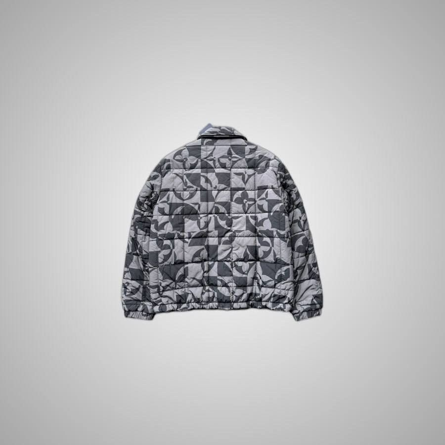 Louis Vuitton LOUIS VUITTON GREY & BLACK FLOWER MONOGRAM QUILTED JACKET Size US M / EU 48-50 / 2 - 2 Thumbnail