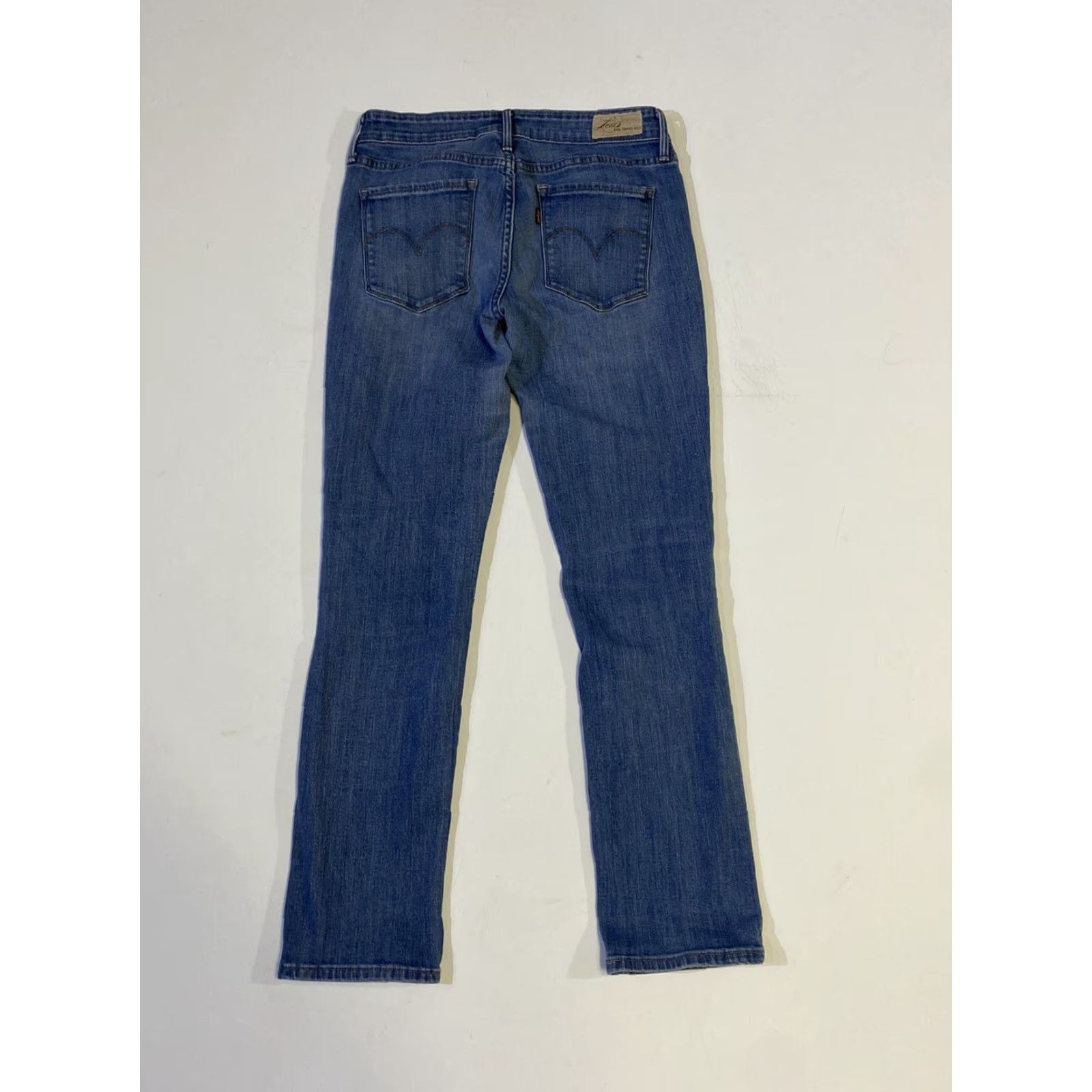 Levi's Womens Levi's Demi Curve Blue Denim Low Rise Straight Leg Jeans sz 4/27 Size 27" / US 4 / IT 40 - 2 Thumbnail