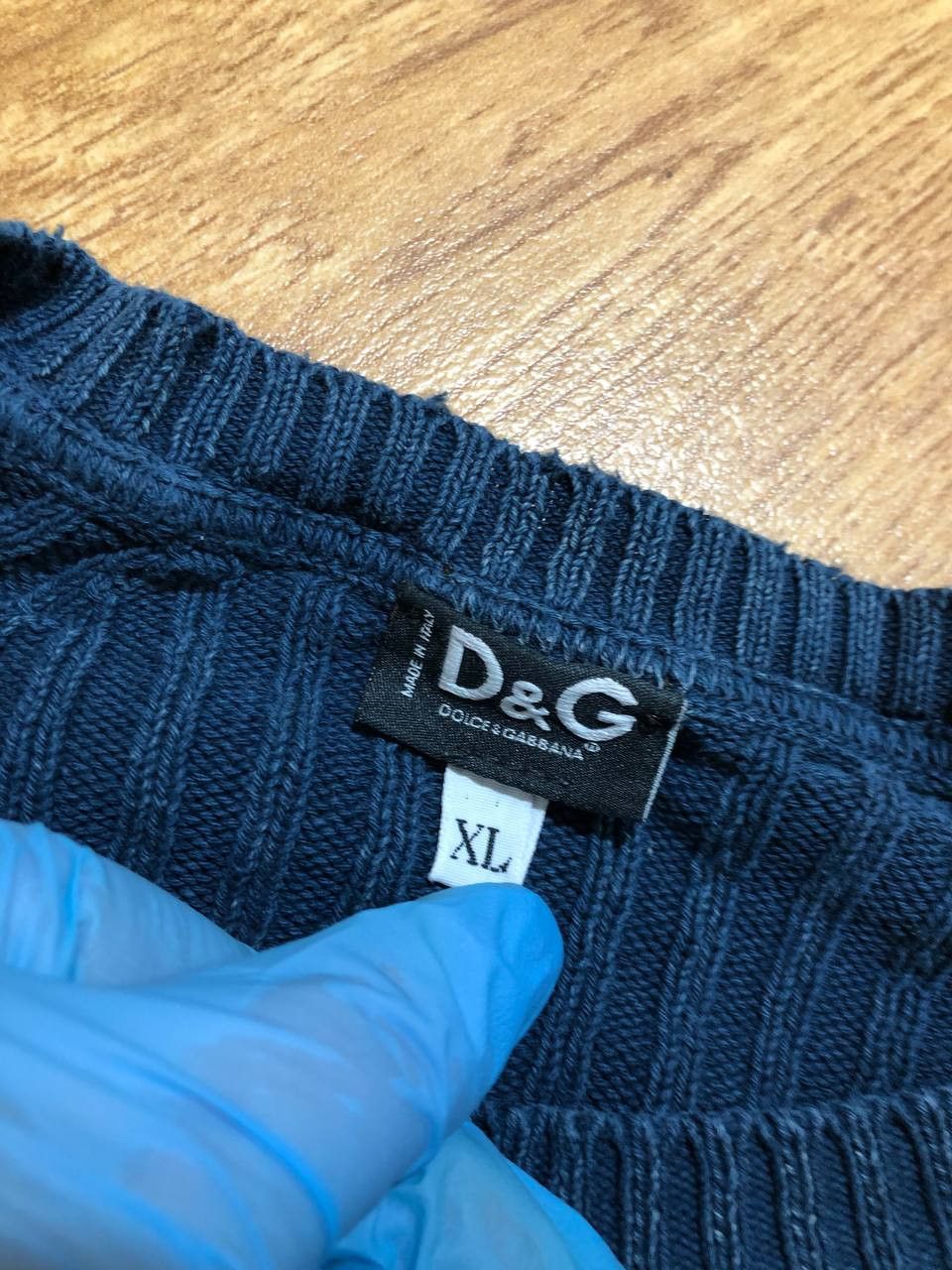 Dolce & Gabbana blue Dolce & Gabbana vintage ribbed sweater Size US XL / EU 56 / 4 - 2 Thumbnail