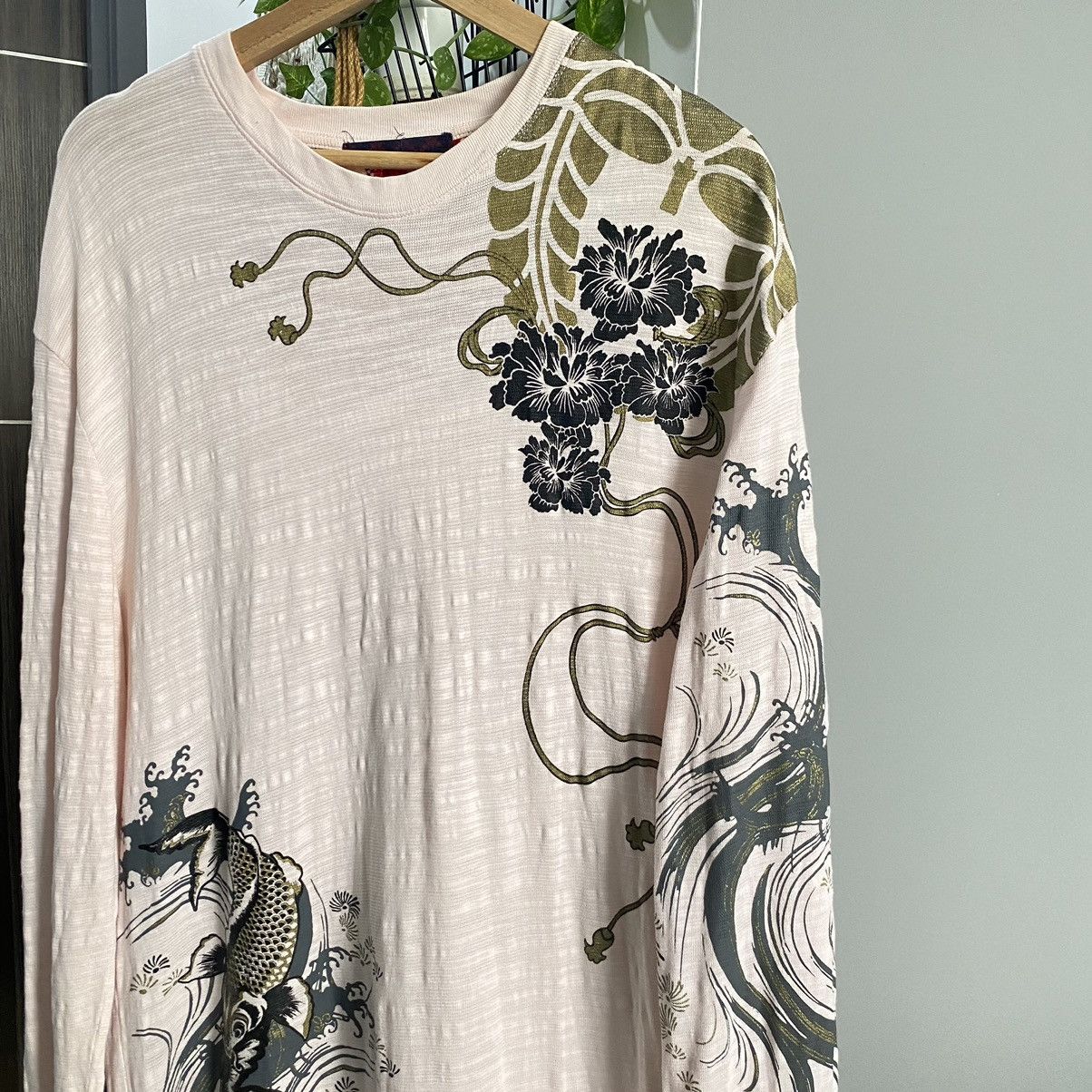 Japanese Brand Vintage Y2K Japanese Traditional Koi Fish Design L/S Tshirt Size US XL / EU 56 / 4 - 4 Thumbnail