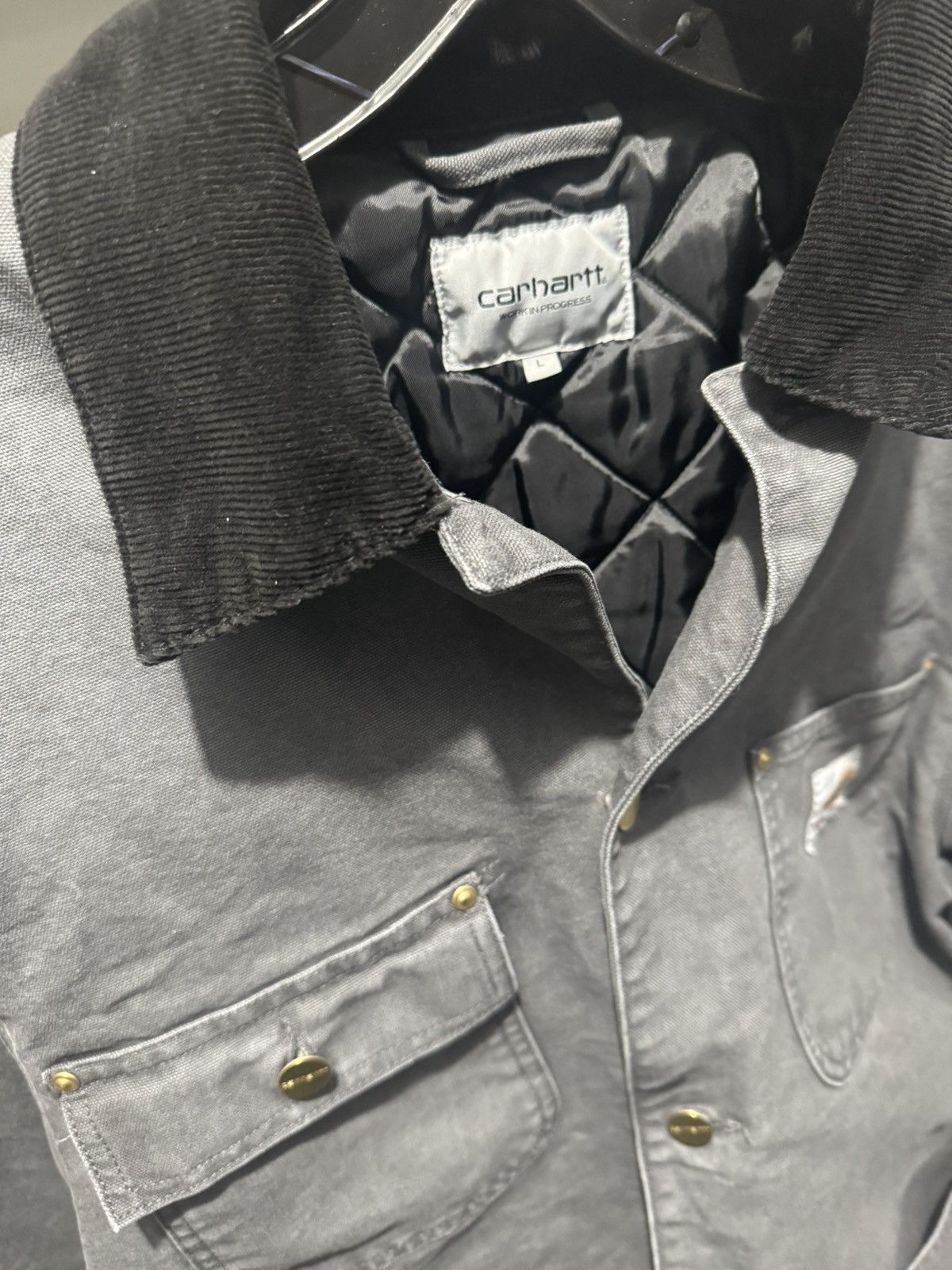 Carhartt Carhartt WIP OG Quilted Chore Coat Graphite Black L Size US L / EU 52-54 / 3 - 5 Thumbnail