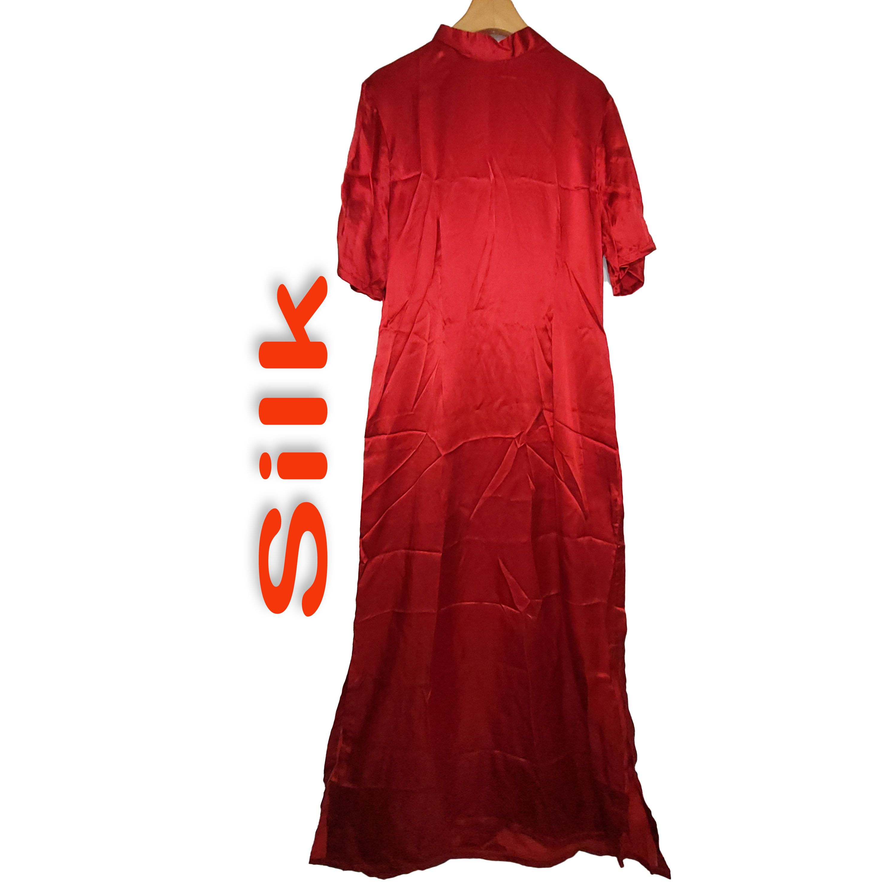 Other Women's Silk Size XL Sleeveless Long Maxi Satin Dress SDB389 Size XL / US 12-14 / IT 48-50 - 3 Thumbnail