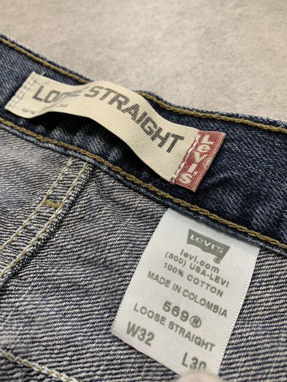 Levi's Vintage Clothing Y2k 90s Vintage Levi 569 long 107cm denim Jean trousers Size US 30 / EU 46 - 4 Thumbnail