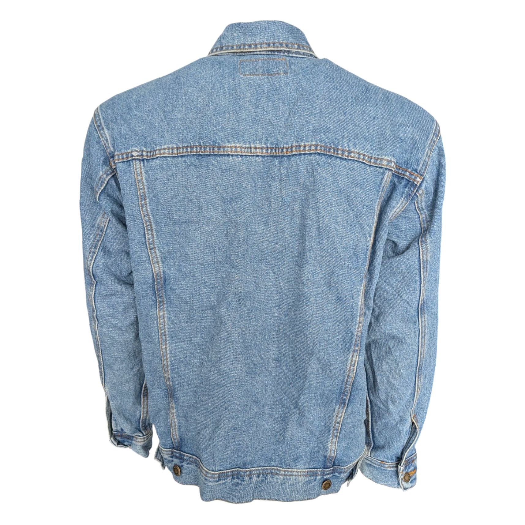 Wrangler Wrangler Rugged Wear Denim Jacket Light Blue Large L 100% Cotton Jacket Denim Blue"} Size US L / EU 52-54 / 3 - 3 Thumbnail
