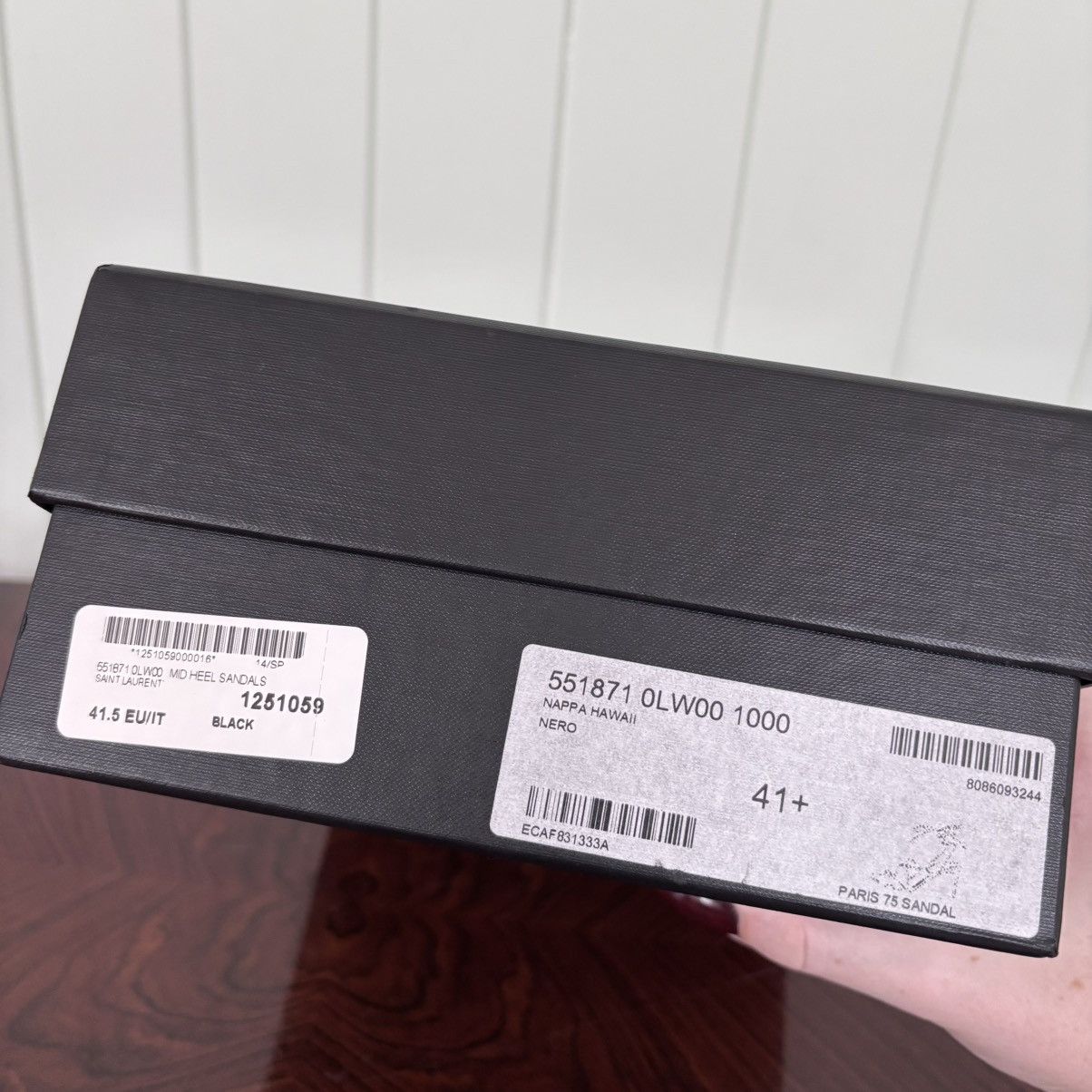 Saint Laurent Paris New SAINT LAURENT Minimalist Black Leather Sandal Heels Size US 11.5 / IT 41.5 - 8 Thumbnail
