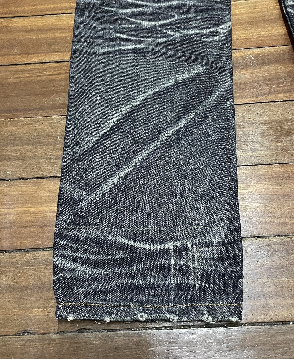 Le Grande Bleu (L.G.B.) Rare Design Vintage Brand Phenomena Distressed Jeans 2000s Size US 32 / EU 48 - 7 Thumbnail