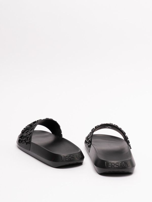 Versace o1y0425 Logo Slippers in Black Size US 7 / EU 40 - 3 Thumbnail