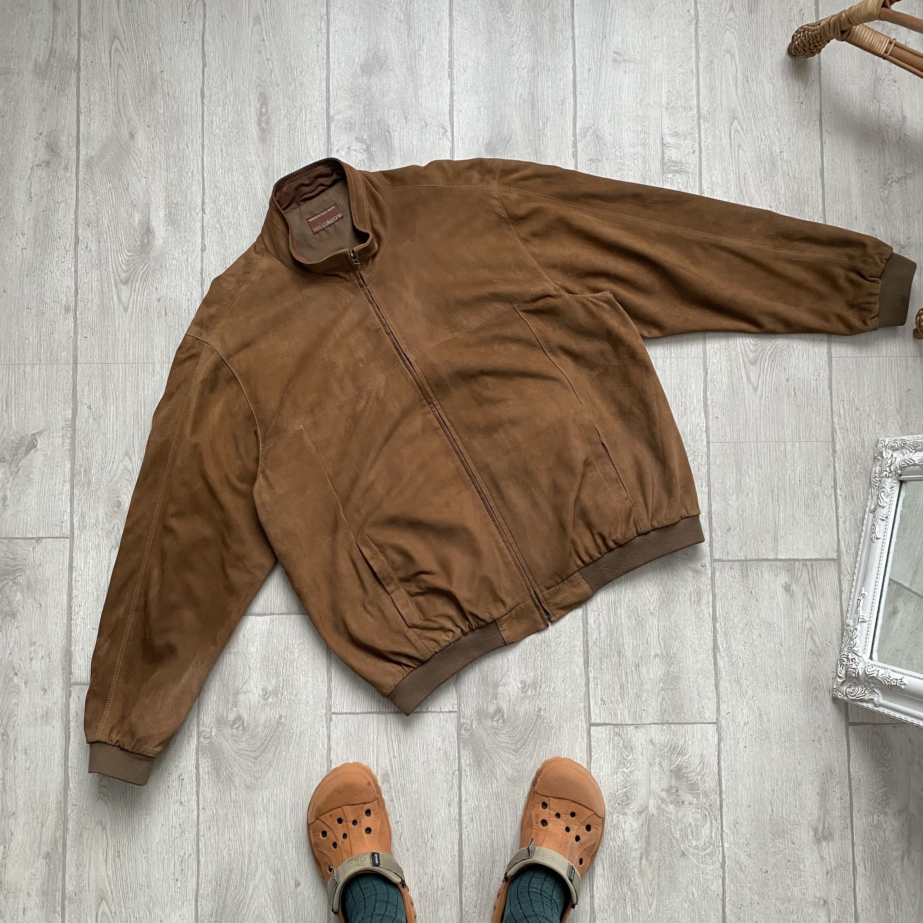 Genuine Leather Vintage Leather Bomber Boxy Jacket Italian Real Suede Size US XL / EU 56 / 4 - 10 Thumbnail