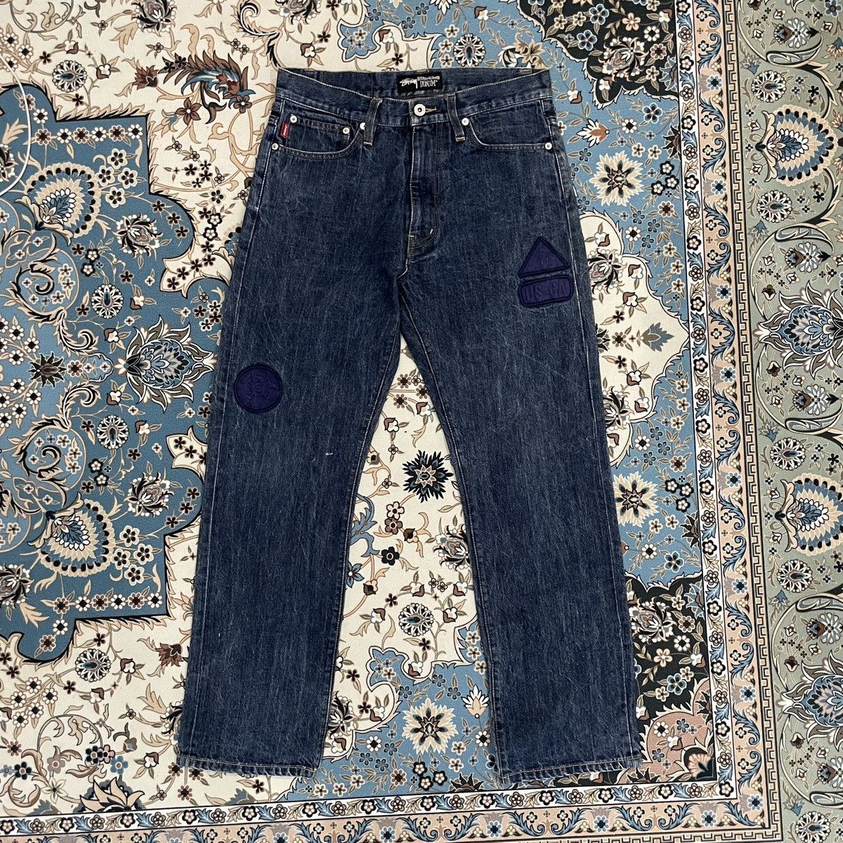 Stussy Stussy Slim Fit Patches Jeans Grailed
