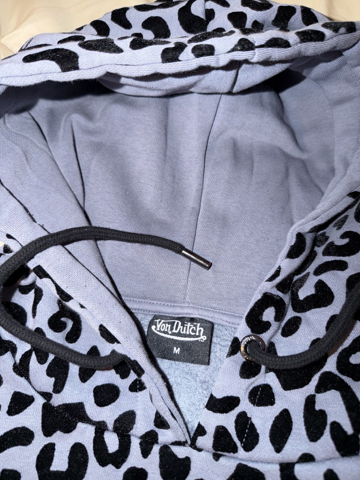 Von Dutch Von Dutch Blue Leopard Print Pullover Hoodie Size US M / EU 48-50 / 2 - 1 Thumbnail