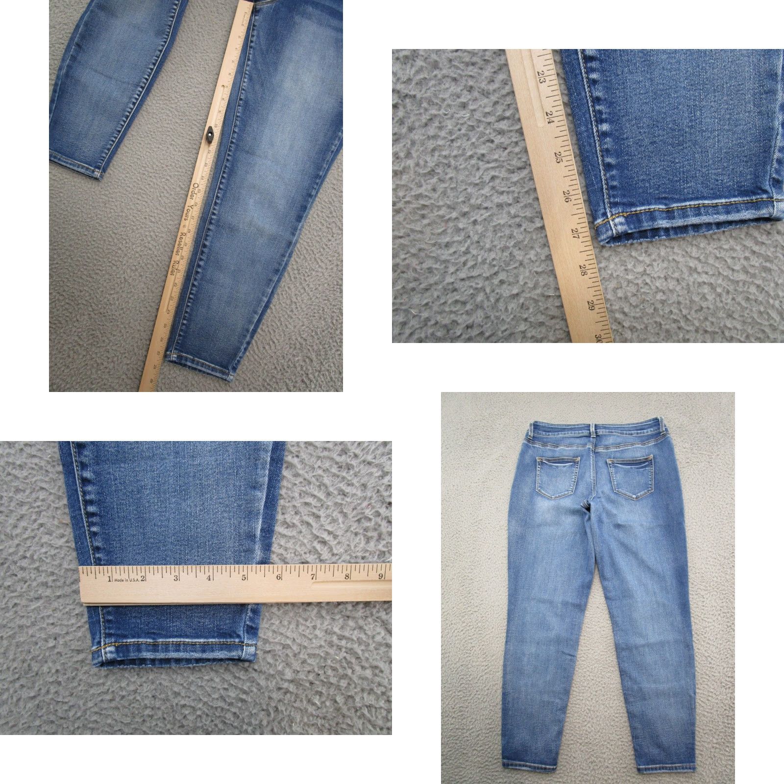 Vintage Maurice's Women's Denim Jeans Tapered Leg Stretch Blue Size L Short Regular Jeans Womens - Size 36" / US 14 / IT 50 - 8 Thumbnail