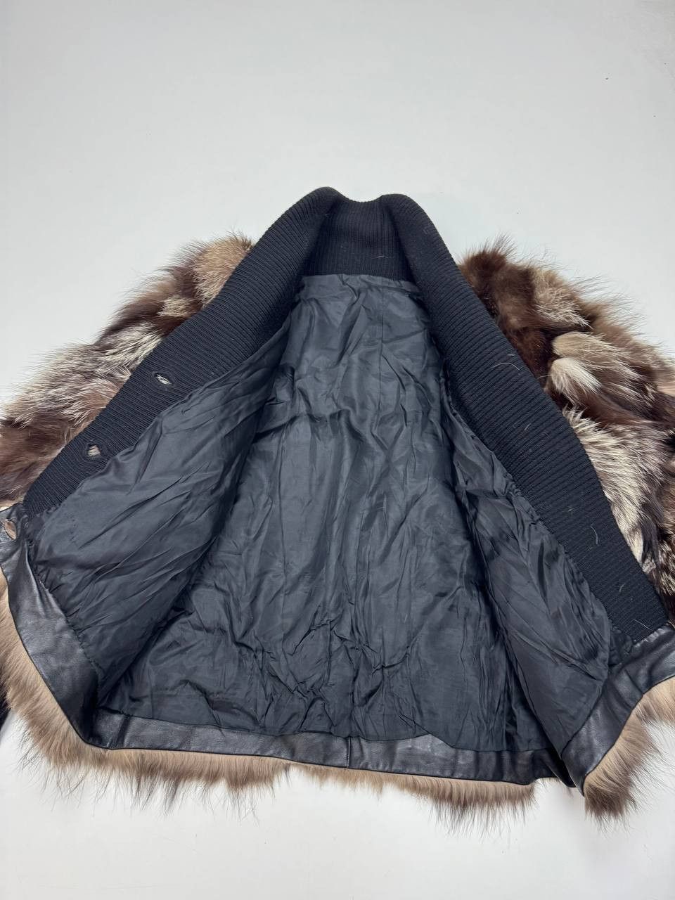 Vintage Vintage Real Fur Knit Trim Jacket, M, 2000s Size M / US 6-8 / IT 42-44 - 2 Thumbnail