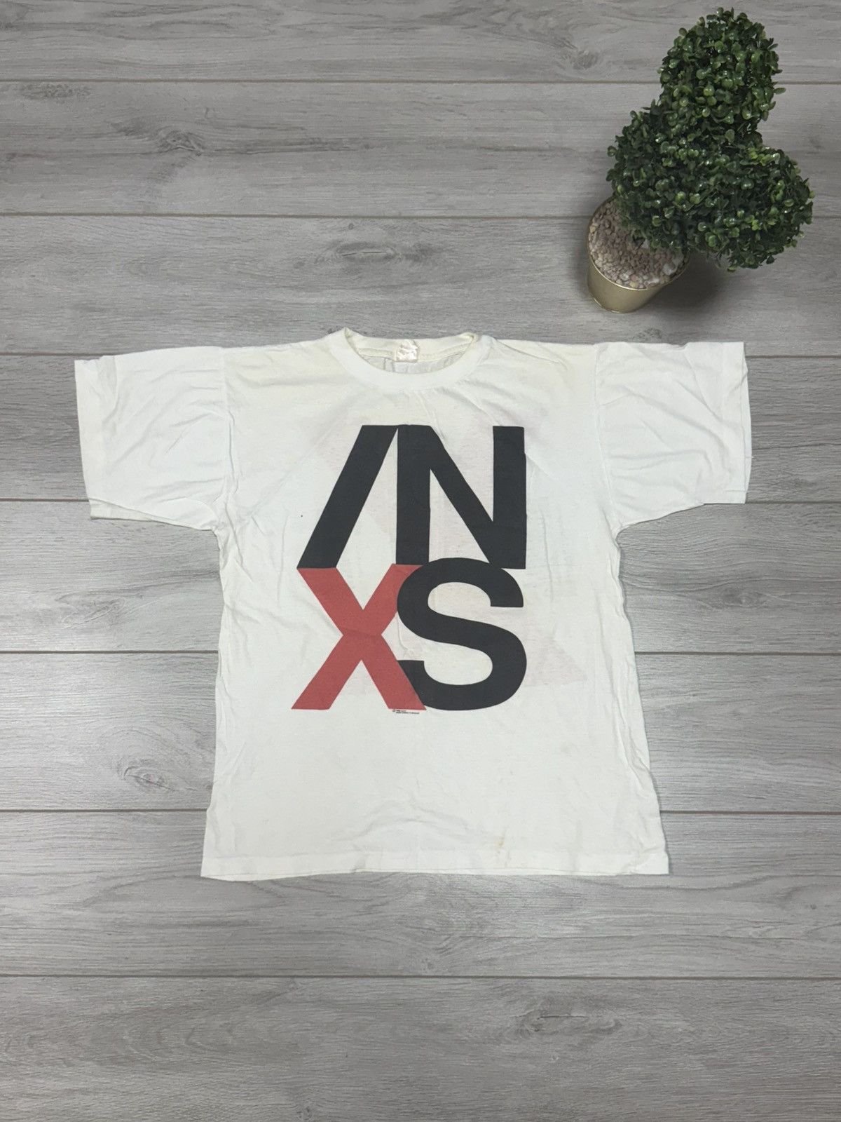 Brockum INXS 1990 vintage tee shirt rock tour Size US L / EU 52-54 / 3 - 4 Thumbnail