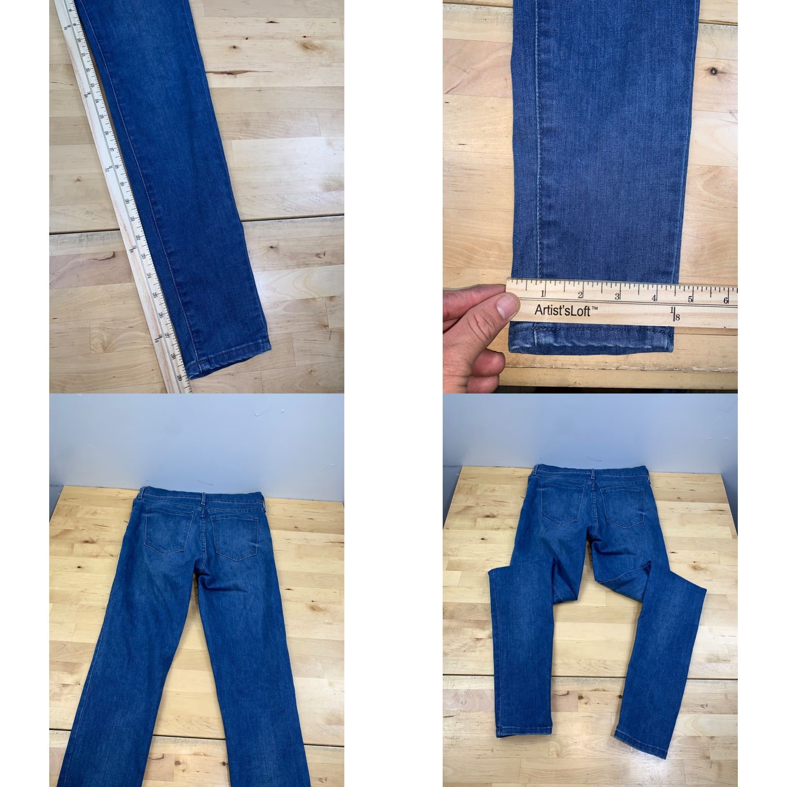 Mott & Bow Mott & Bow Jeans Women's Slim Mid Rise Blue Denim 28x30 5-Pocket Stretch Inseam 29" Regular Size 28" / US 6 / IT 42 - 8 Thumbnail