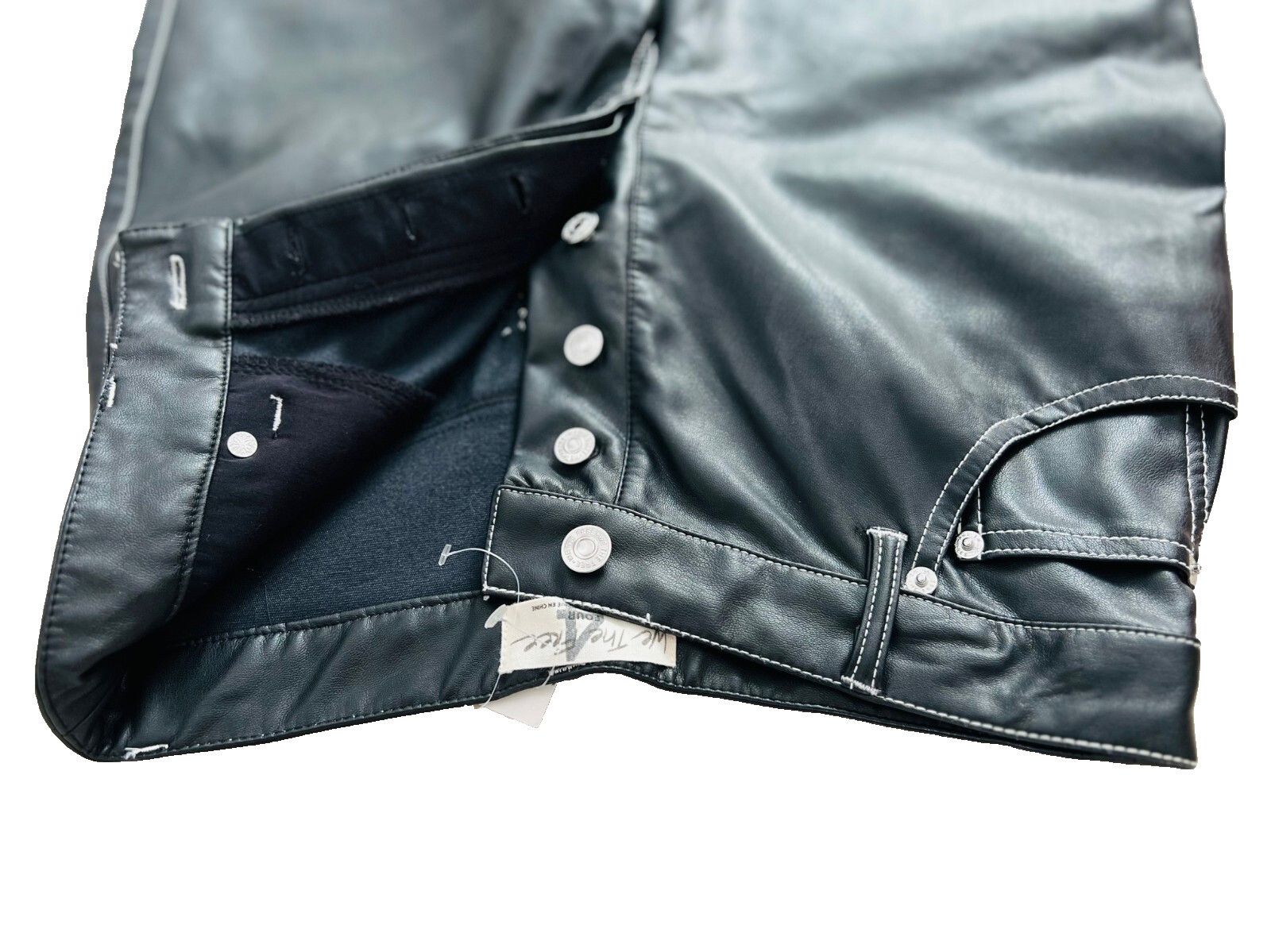 Free People Free People It Factor Vegan Leather Pant Mystic ( 4 ) Size 27" / US 4 / IT 40 - 6 Thumbnail