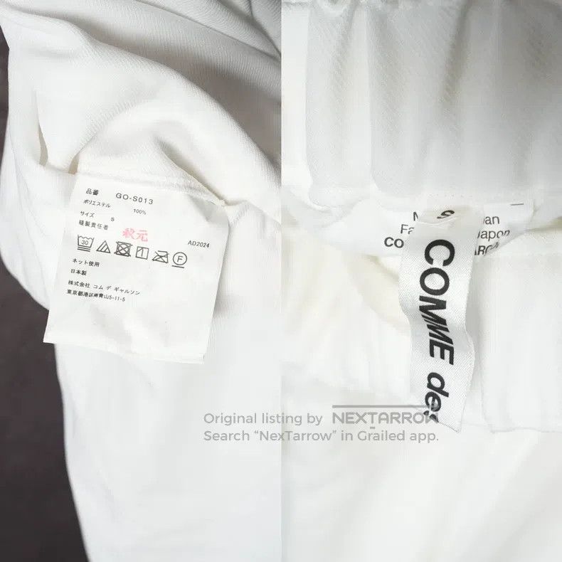 Comme des Garcons Comme Des Garcons size S White Asymmetrical Cutout Lace Hem Size 22" - 9 Thumbnail