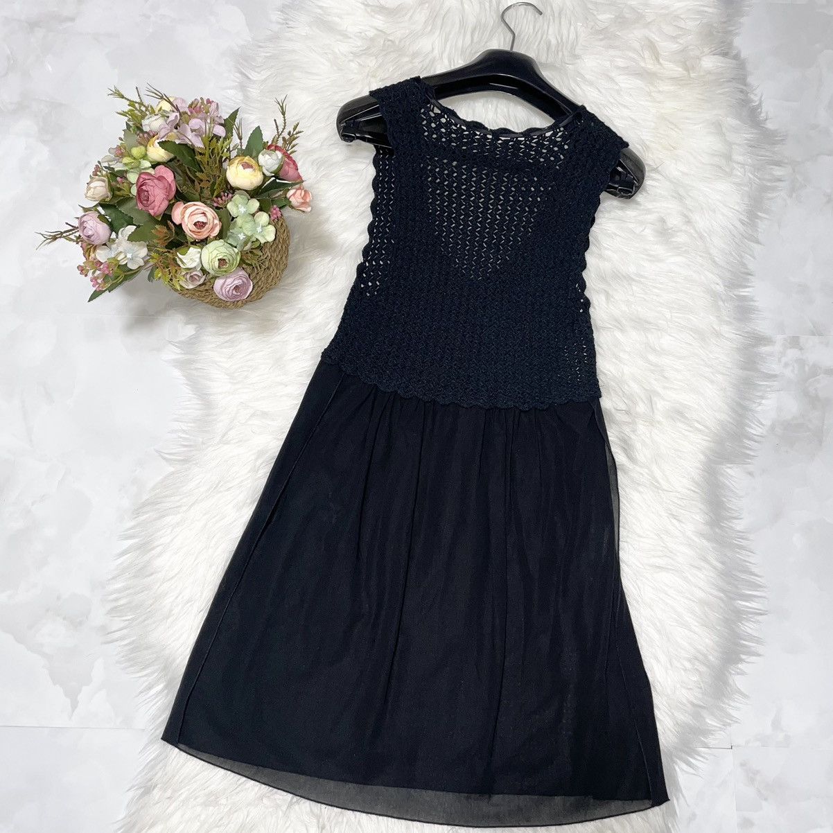Dolce & Gabbana Dolce&Gabbana Ribbon Lace See-through Tunic Dress 40 Black Size S / US 4 / IT 40 - 3 Thumbnail